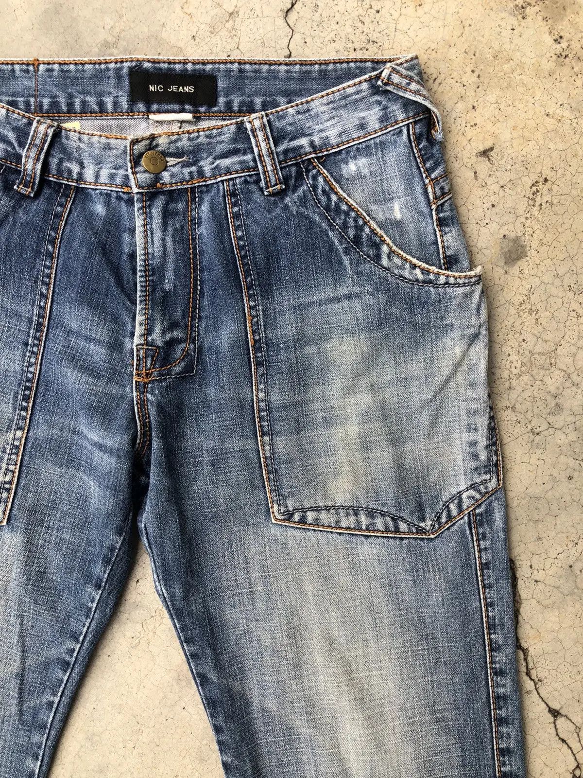 Japanese Brand × Vintage Japanese Distressed Denim Nic Jeans Bush Pocket Rare Design Size US 30 / EU 46 - 6 Thumbnail