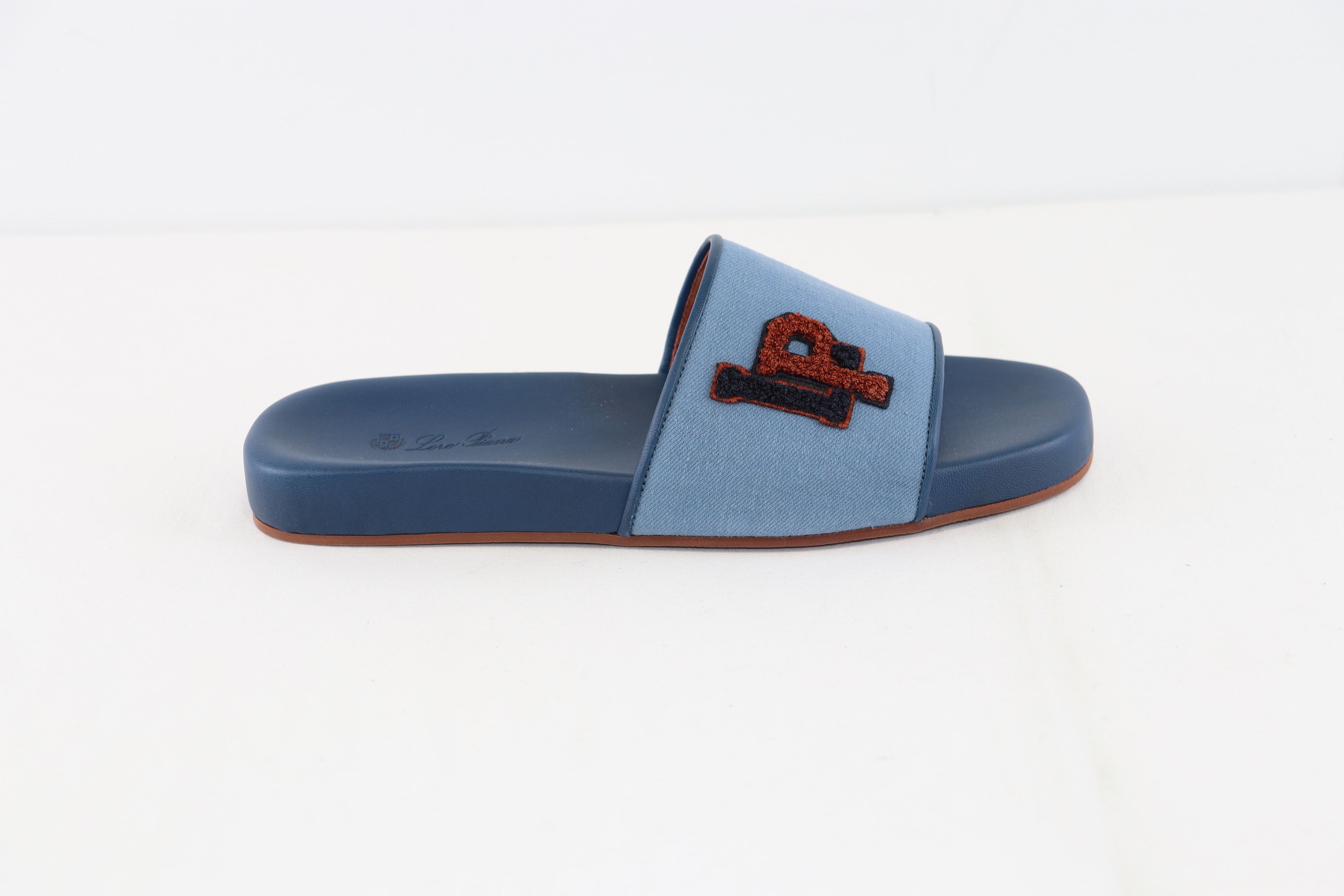 Loro Piana o1rshd1 LP College Walk Sea-Slide in Blue Size US 9 / EU 42 - 4 Thumbnail
