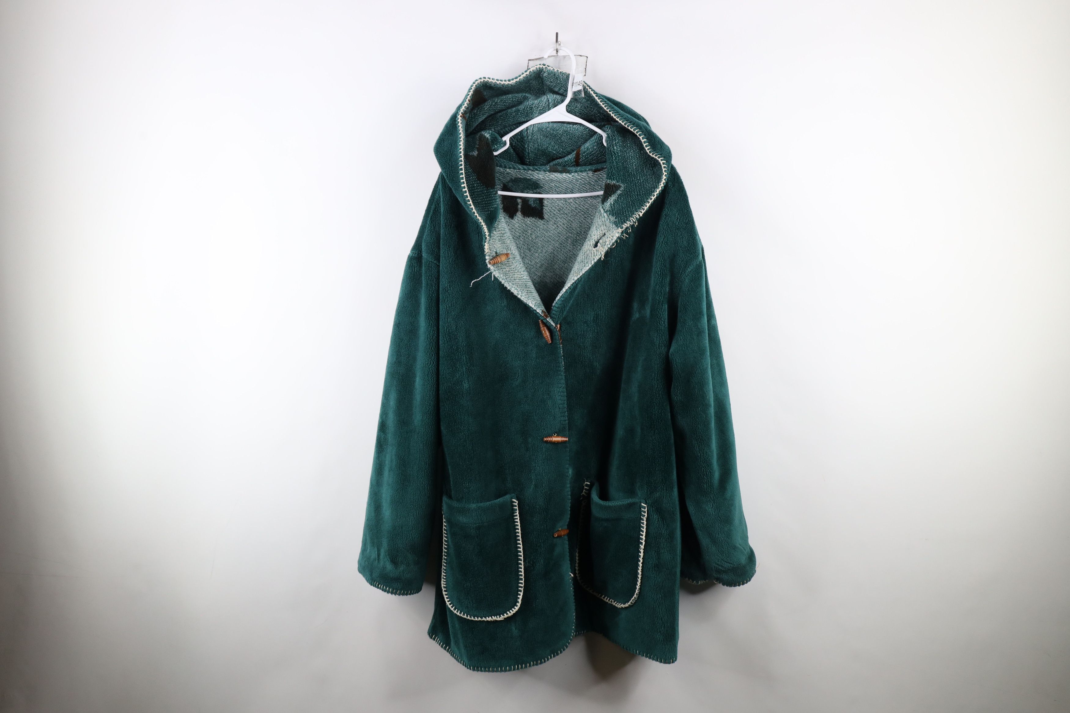 Vintage Vintage 90s Streetwear Reversible Leaf Acorn Print Jacket Size XL / US 12-14 / IT 48-50 - 10 Thumbnail