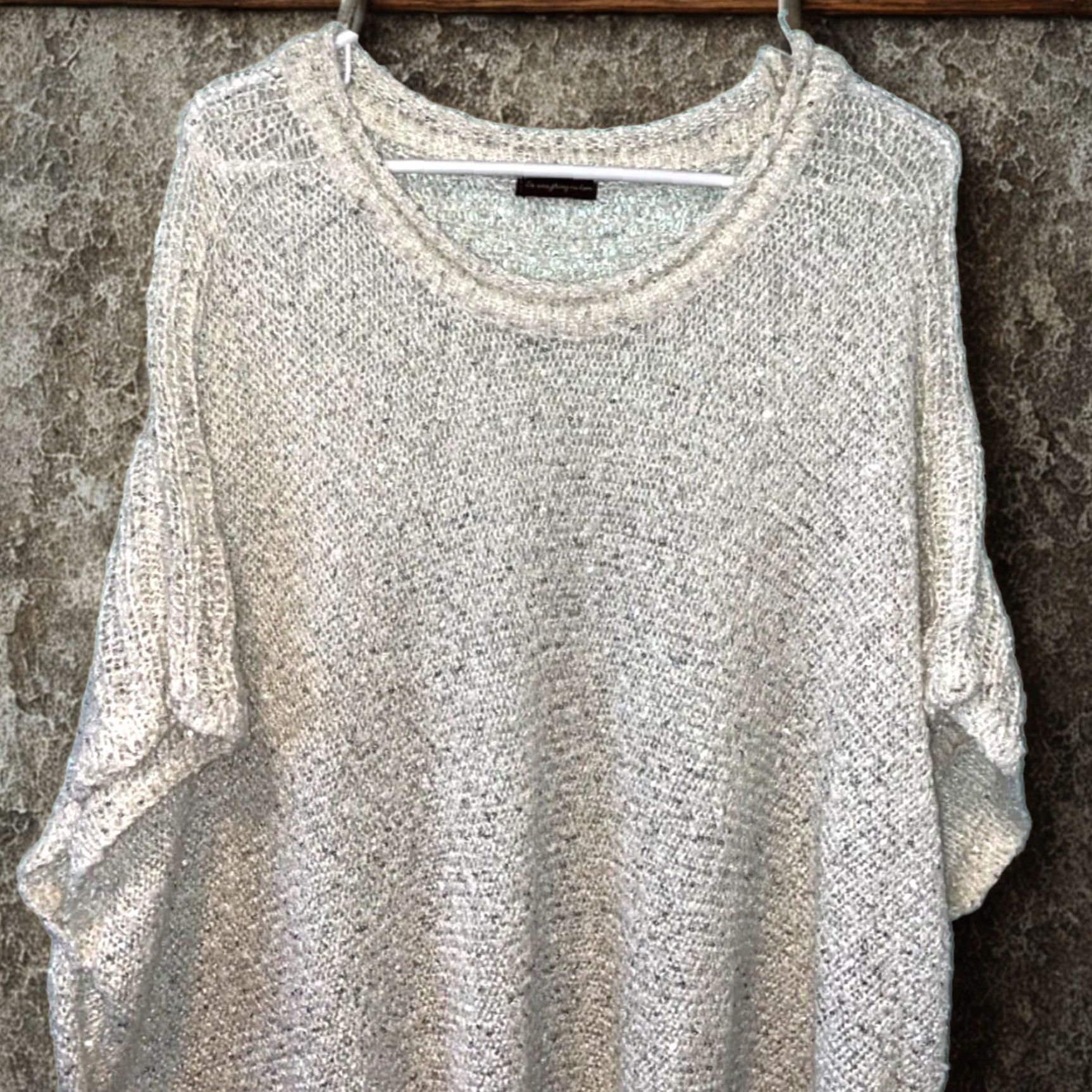 Anthropologie Anthropologie Do Everything in Love Poncho Sweater One Size Cream Open-Knit Kimono Sleeve Pom Poms Women's Knit Sweater Casual Workwear Size ONE SIZE - 2 Thumbnail