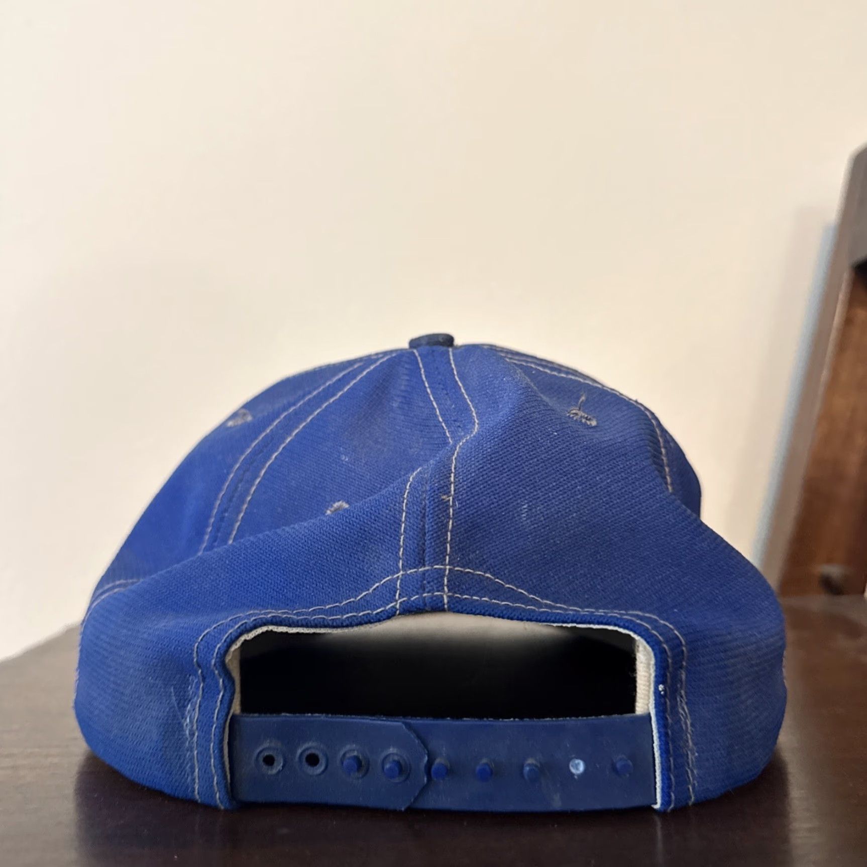 New Era VINTAGE New Era Snapback Hat Cap Blue Red CC Logo 70s 80s Broken Snap Men One Size Mens Size ONE SIZE - 7 Thumbnail