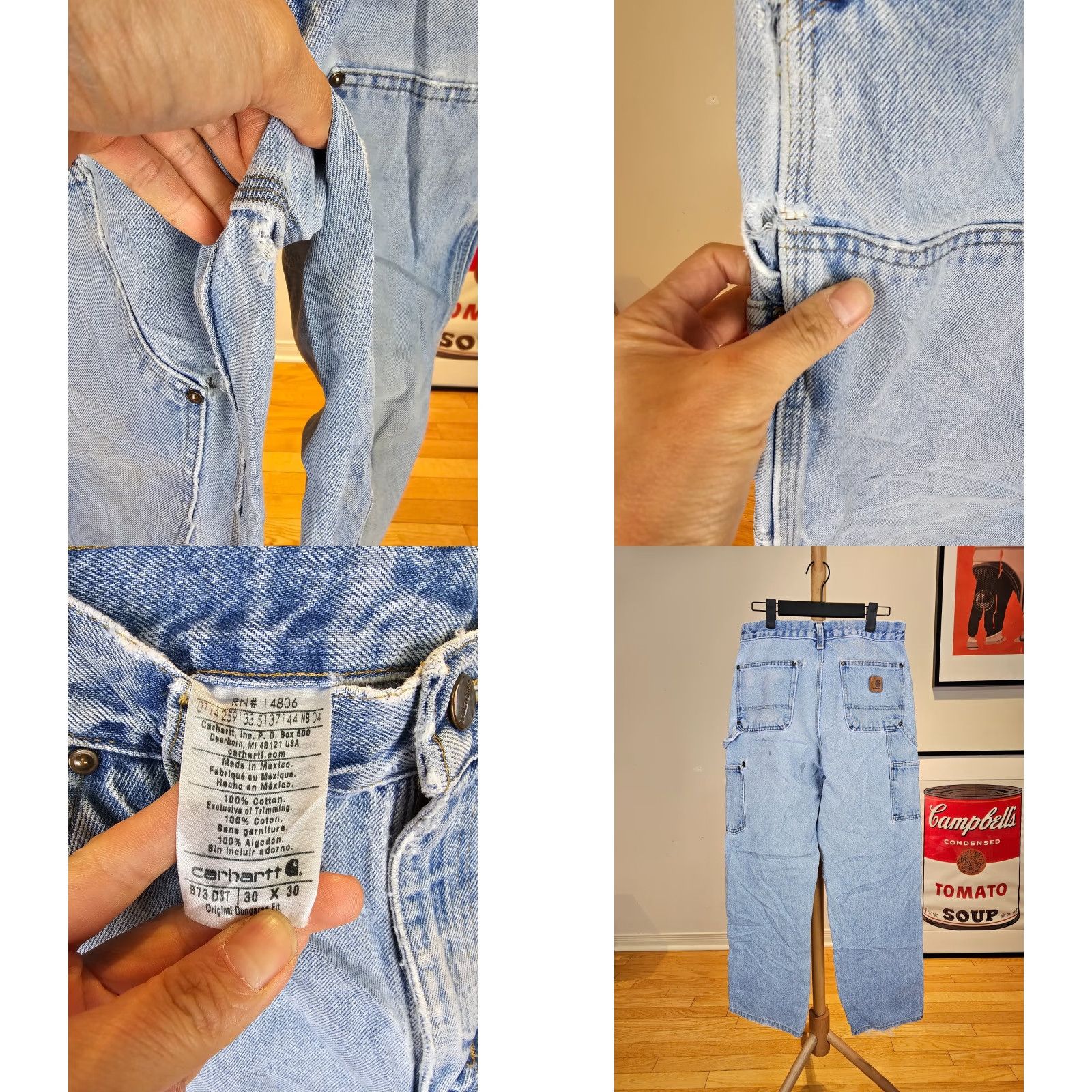 Carhartt VINTAGE Carhartt DENIM DOUBLE KNEE WORK JEANS PANTS TAG SIZE 30X30 01 CARHARTT PANTS Mens Brown Canvas Carpenter 30 30 28 28 39 01 Size US 30 / EU 46 - 8 Thumbnail