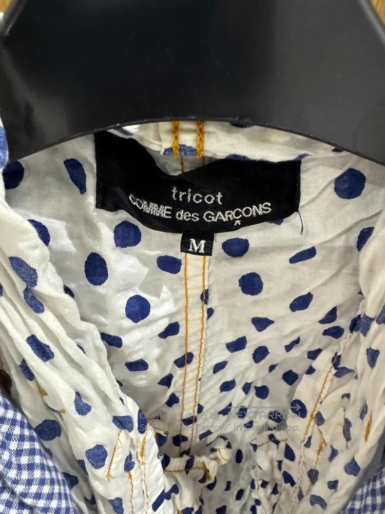 Comme des Garcons Comme Des Garcons Blue Plaid Polka Dot Two-Sided Jacket Size M / US 6-8 / IT 42-44 - 6 Thumbnail