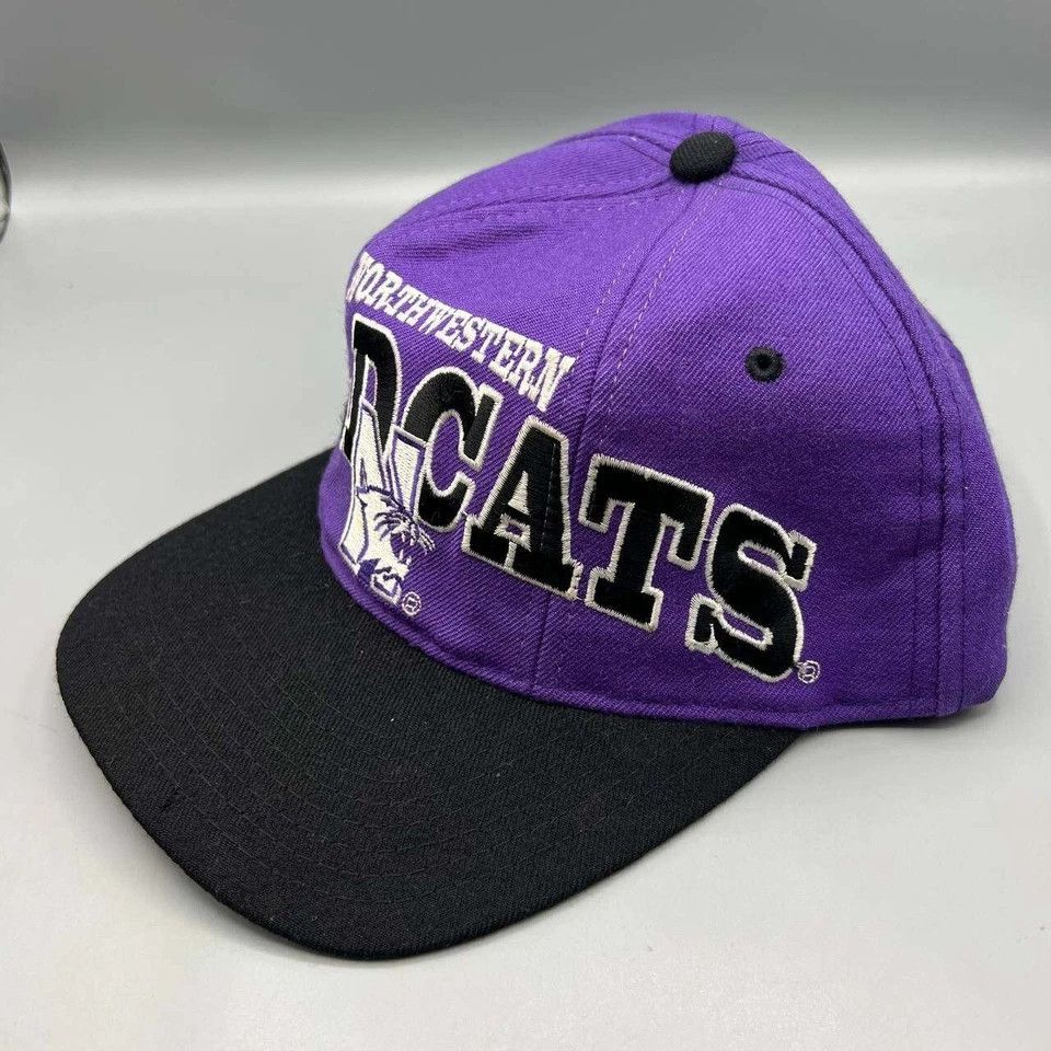 Starter × Vintage Northwestern Wildcats Hat Men Tri Power Snap Back Cap Size ONE SIZE - 5 Thumbnail