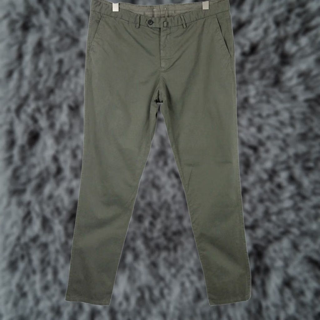 Suitsupply SUITSUPPLY Porto Novo Trousers Men UK 38 Stretch Chino Pockets Zip Fly Green 98% cotton 2% elastane Regular Mens Size US 38 / EU 54 - 1 Thumbnail