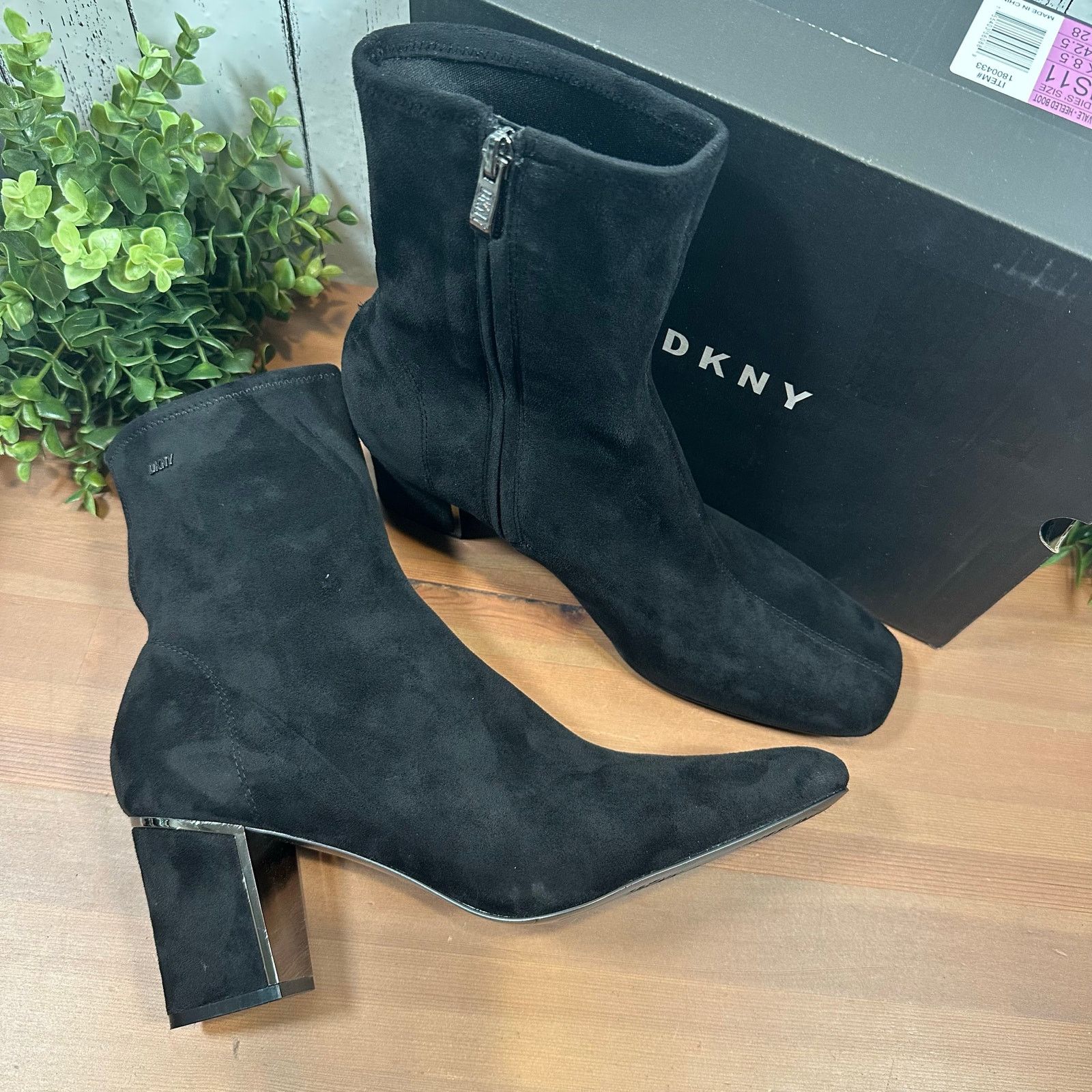 DKNY DKNY Women's Cavale Black Stretch Booties Size 11 Size US 11 / IT 41 - 2 Thumbnail