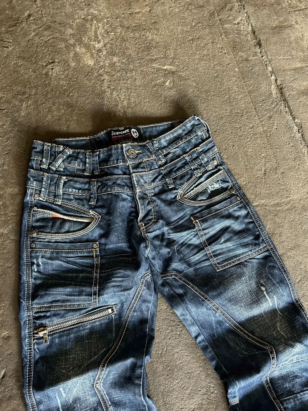 Hysteric Glamour × Japanese Brand Vintage Balenciaga Style Double Waist Cargo Jeans 90s Size US 32 / EU 48 - 6 Thumbnail