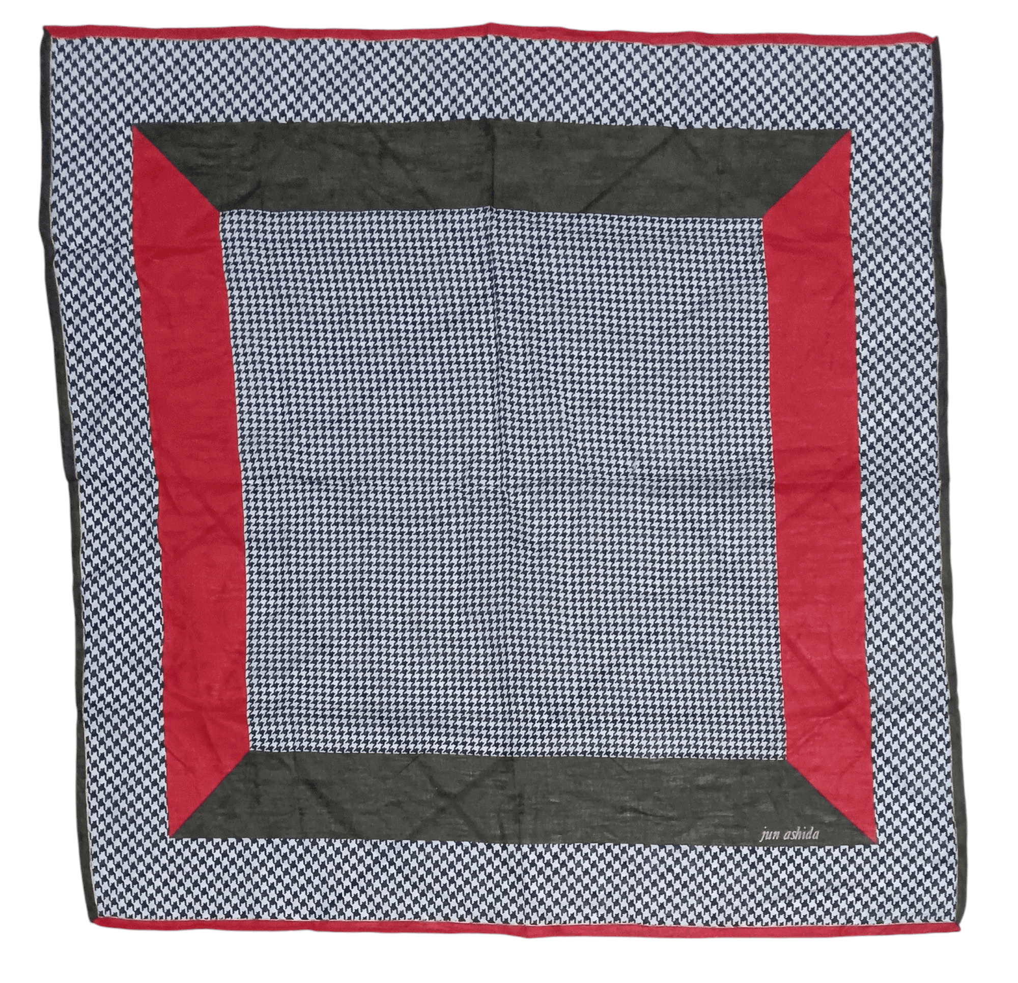 Japanese Brand JUN ASHIDA CHEQUERED HANDKERCHIEF Size ONE SIZE - 1 Thumbnail