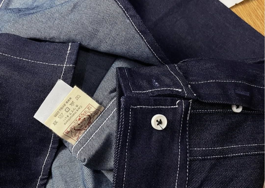Evisu Evisu denim shirt big logo Size US L / EU 52-54 / 3 - 4 Thumbnail