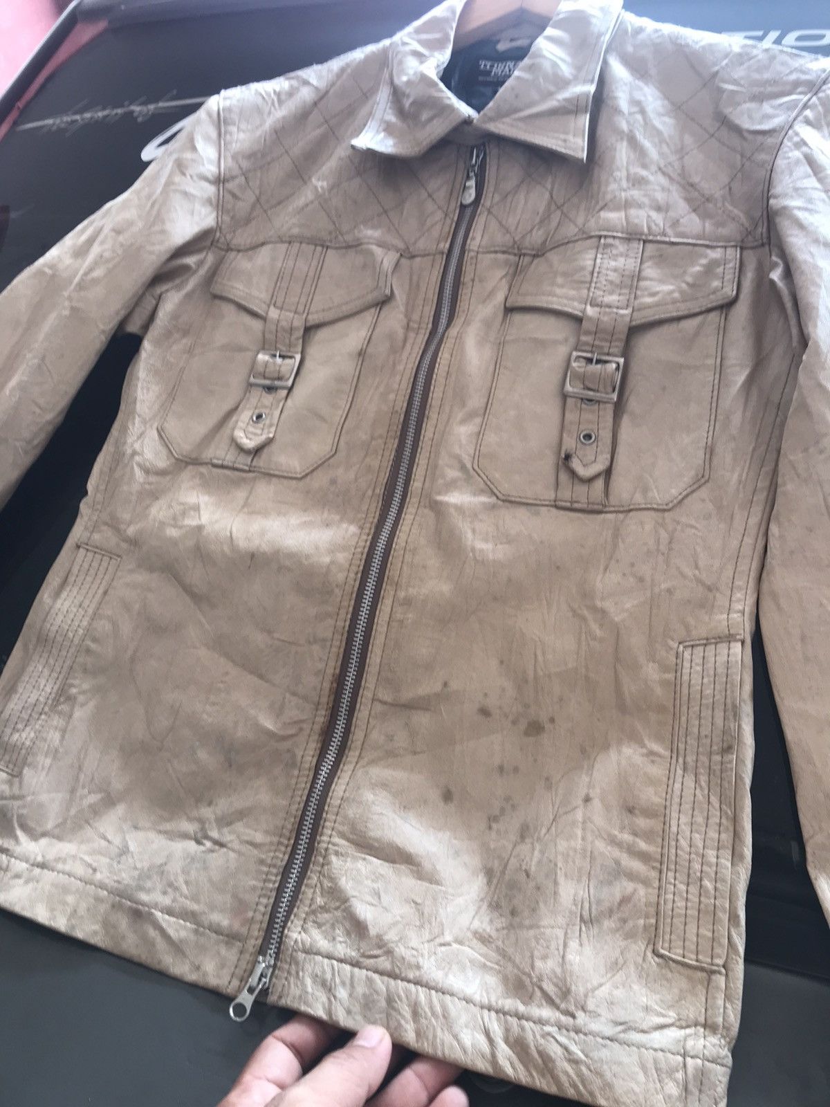 Tornado Mart × Vintage Tornado Mart cream leather jacket Size US M / EU 48-50 / 2 - 3 Thumbnail