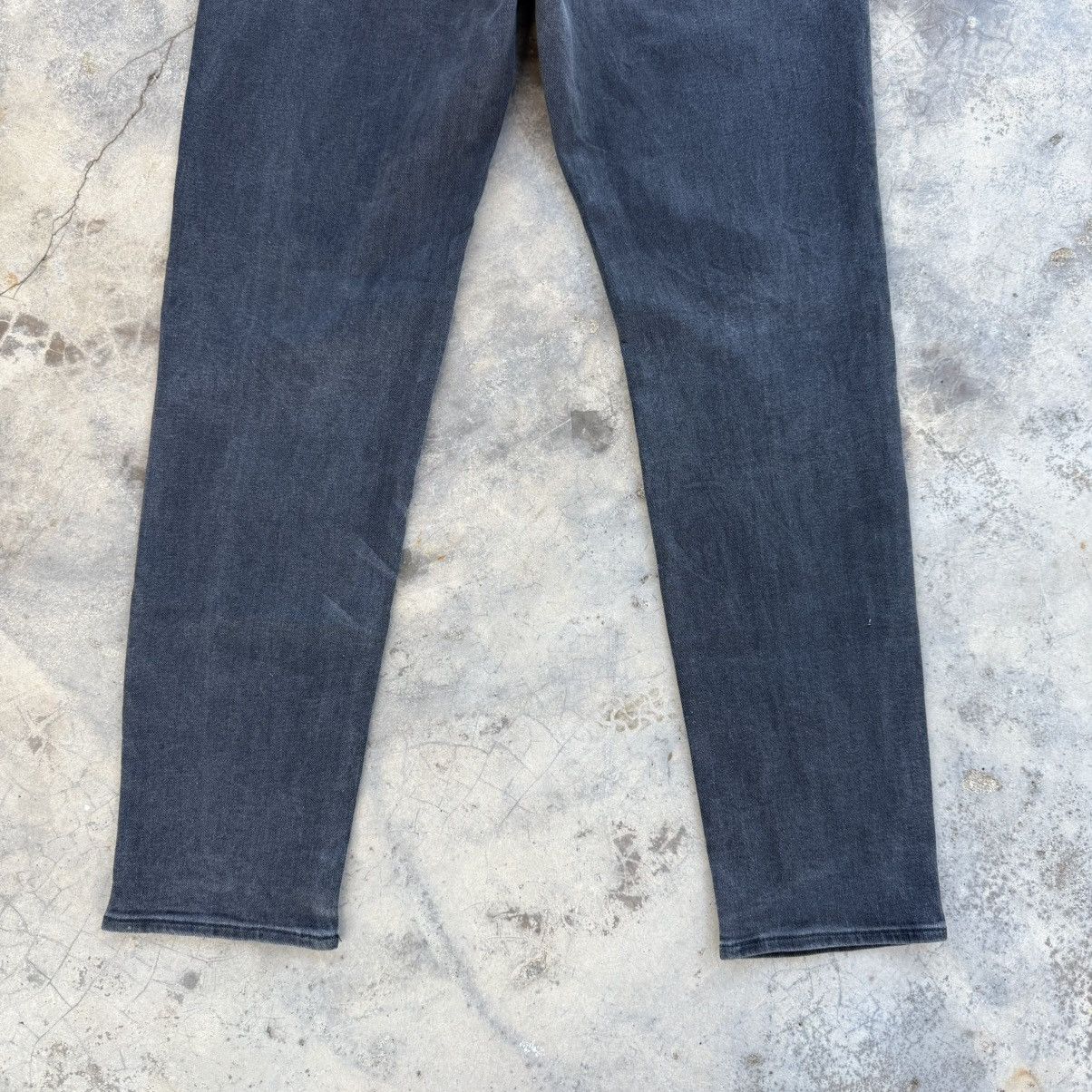 VINTAGE JAPANESE SKINNY FADED BLACK JEAN DENIM PANTS