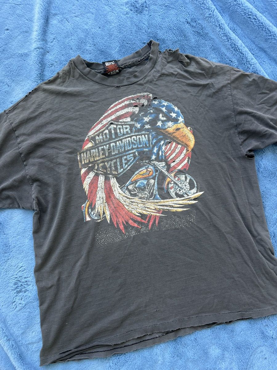 Harley Davidson Vintage 80s Harley Davidson Beefy Tee, Single Stitch Size US XXL / EU 58 / 5 - 2 Thumbnail