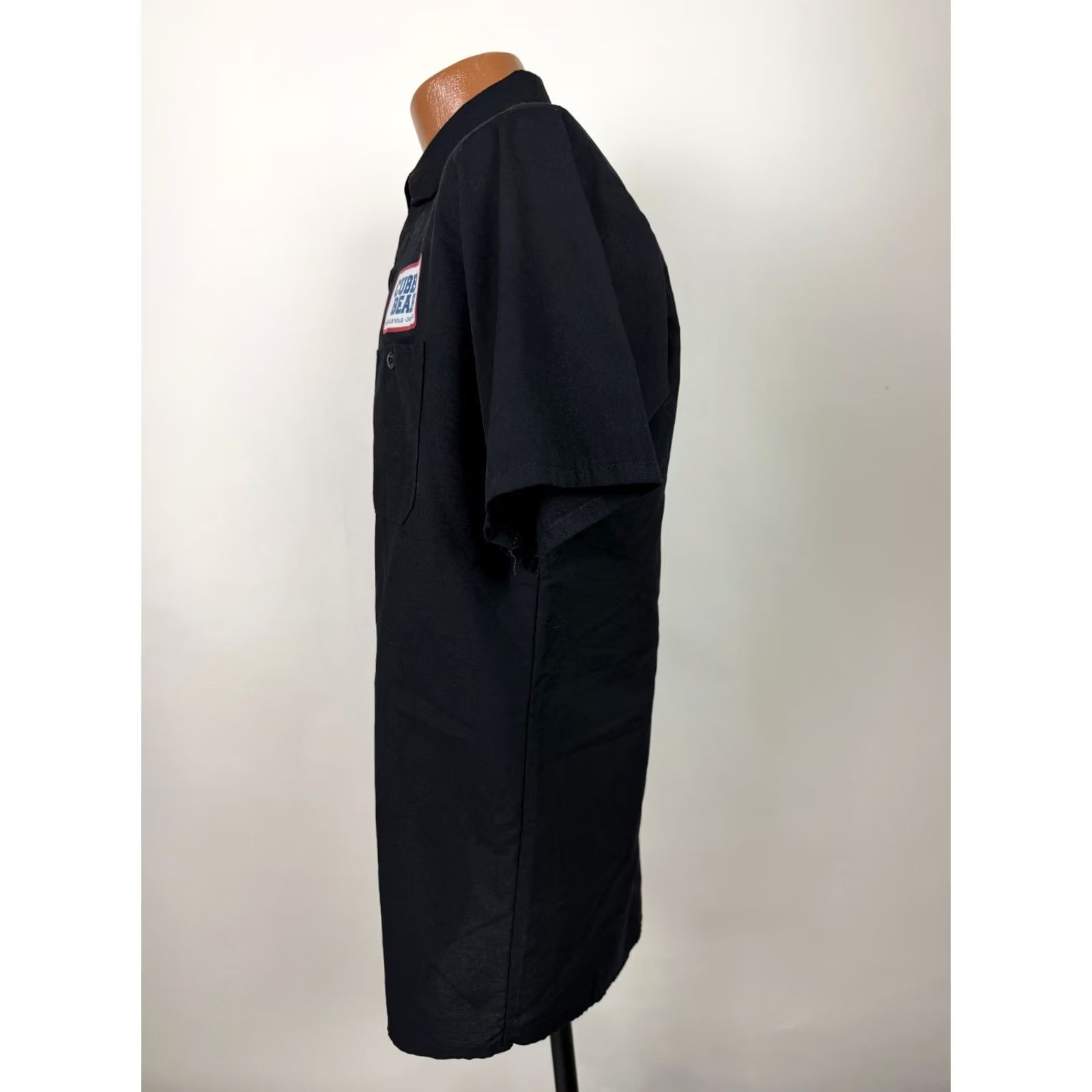 Red Kap VINTAGE Cubby Bear Chicago Shirt Red Kap Men M Black Cotton Polyester Button-Up Short Sleeve Geo: Outdoor Sports Pockets 90s Mens Size US M / EU 48-50 / 2 - 6 Thumbnail