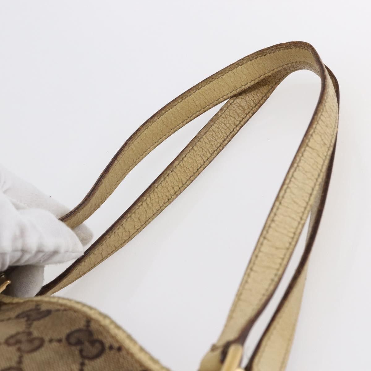 Gucci GUCCI GG Canvas Tote Bag Beige Gold Size ONE SIZE - 8 Thumbnail