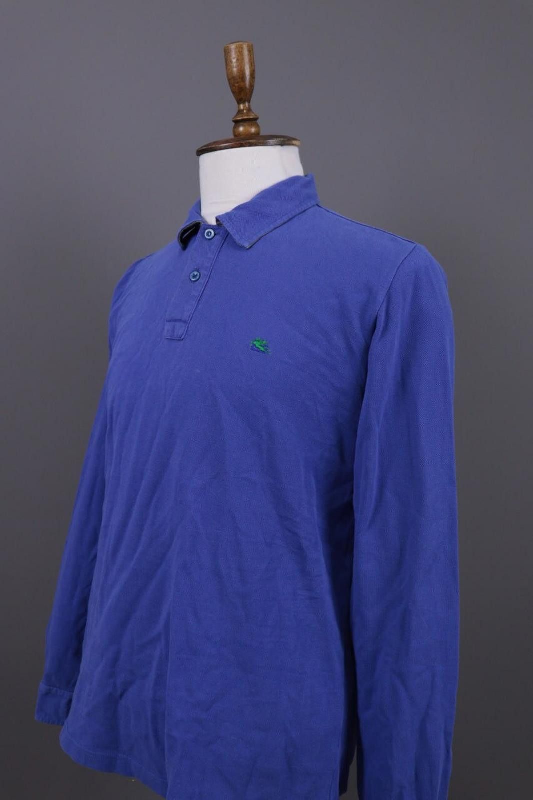 Etro ETRO Milano Blue Collared Paisley Pullover Sweater Size XL Size US XL / EU 56 / 4 - 1 Thumbnail