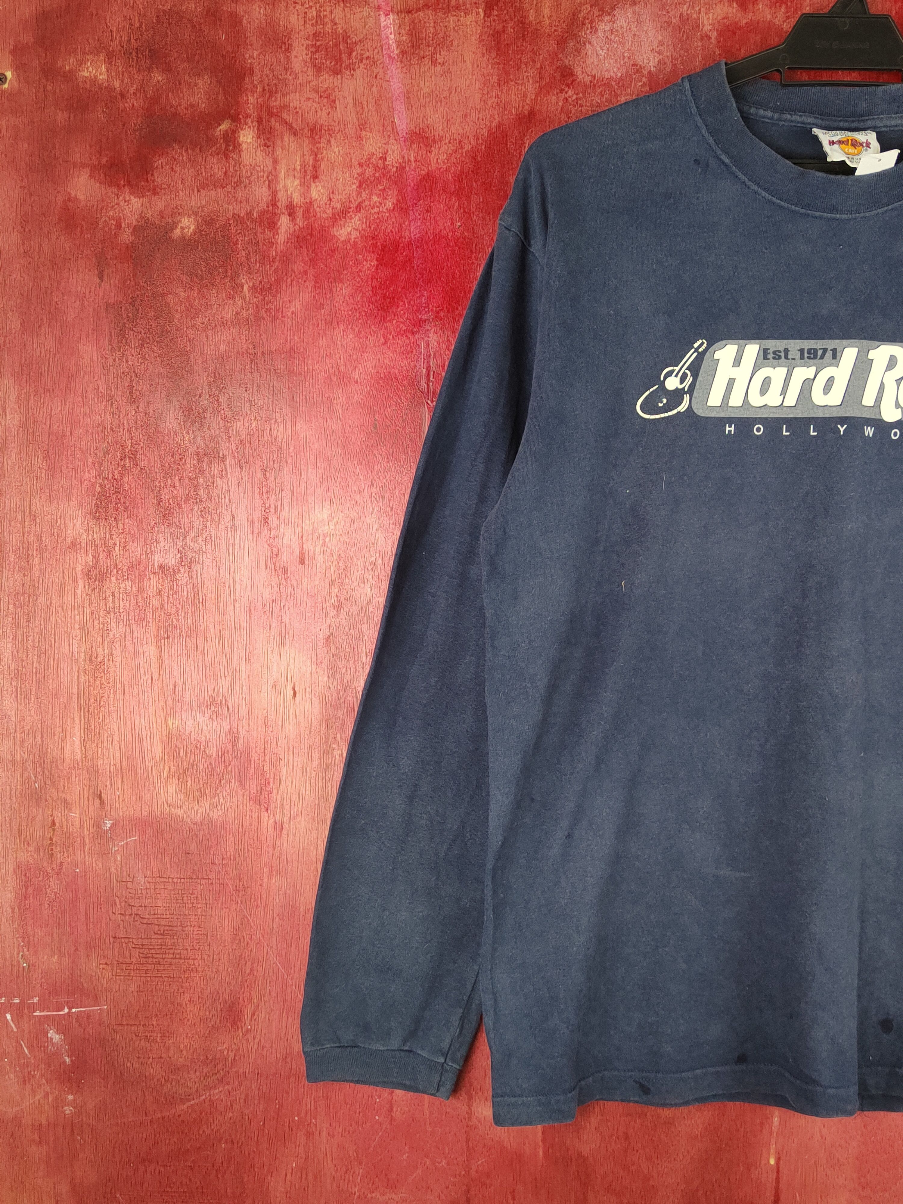 Hard Rock Cafe Hard Rock Cafe Hollywood Dark Blue Shirts vintage #S1490 Size US M / EU 48-50 / 2 - 5 Thumbnail