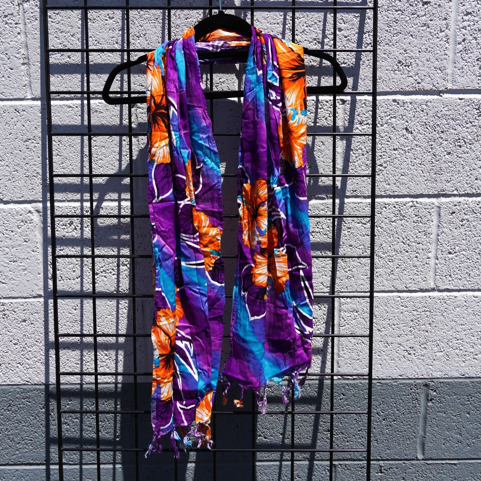 Other Hawaiian Floral Flower Pashmina Scarf Shawl Scarve 60”x16” Size ONE SIZE - 1 Thumbnail