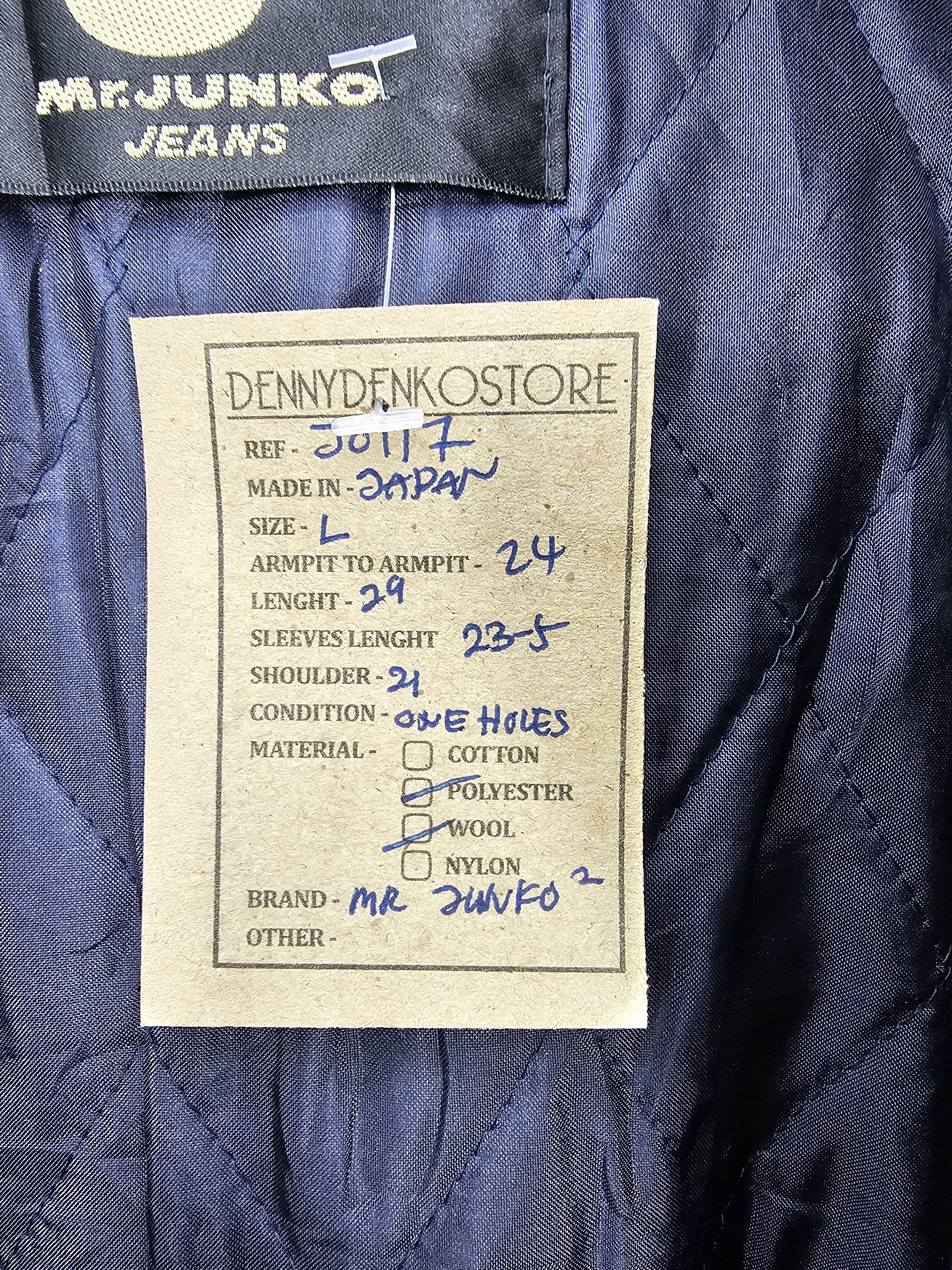 Mr. Junko Vintage MR. JUNKO Jeans Knit Wool Retro Style Jacket J0117 Size US L / EU 52-54 / 3 - 10 Thumbnail