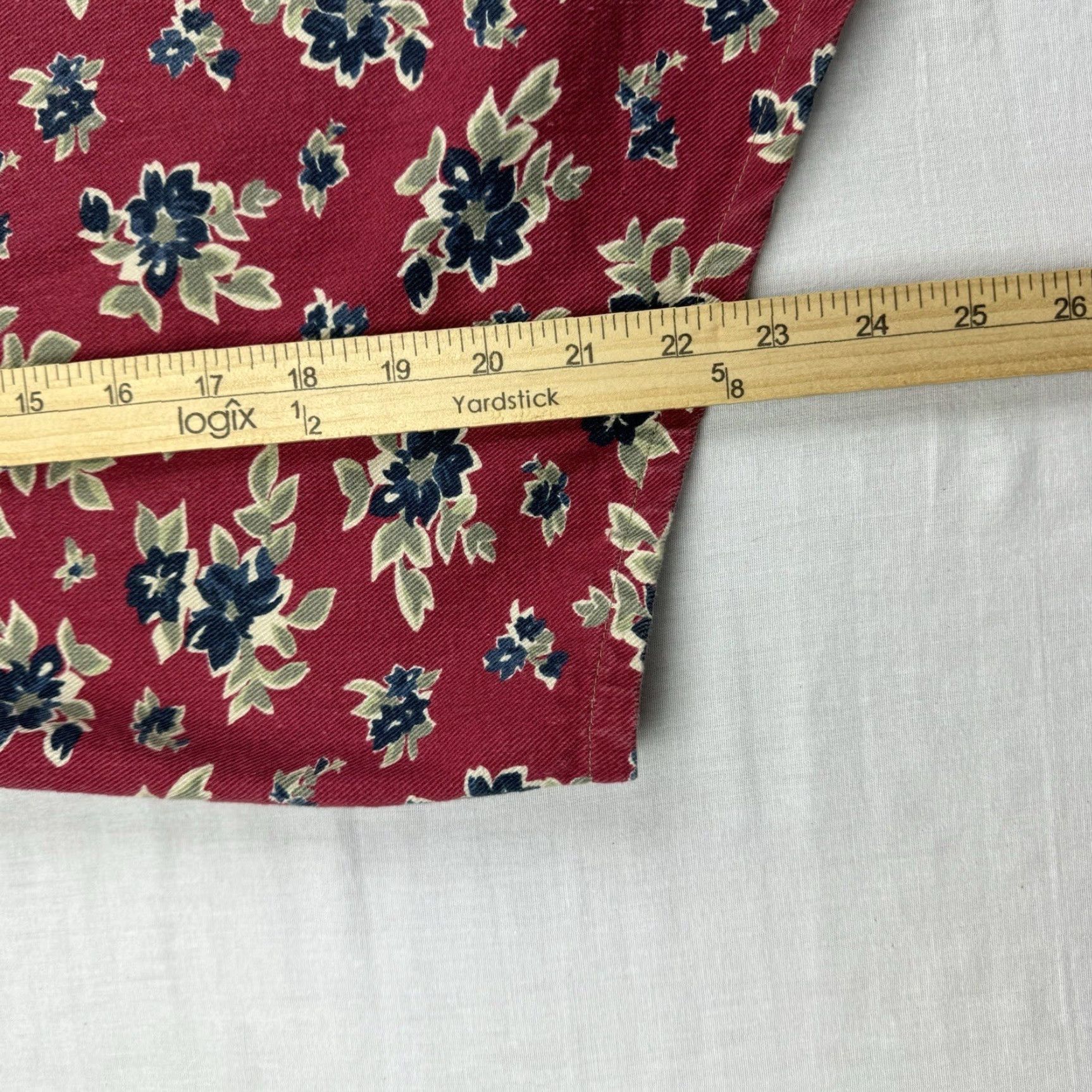 Cherokee VINTAGE Cherokee Floral Vest Womens Medium Red V-Neck 90s Floral Nature Size M / US 6-8 / IT 42-44 - 6 Thumbnail