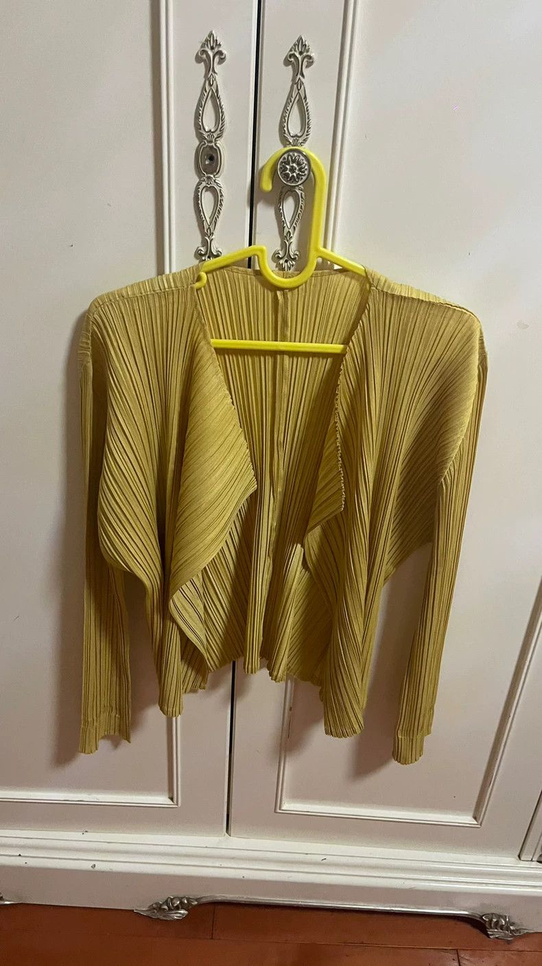 Issey Miyake issey miyake size:3 Yellow pleated cardigan Size XXS / US 00 / IT 34 - 1 Thumbnail