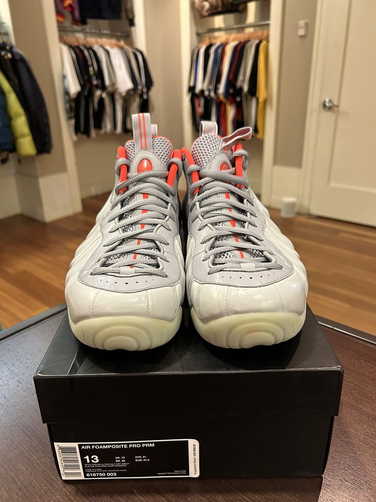 Nike Nike Air Foamposite Pro Pure Platinum Size US 13 / EU 46 - 5 Thumbnail