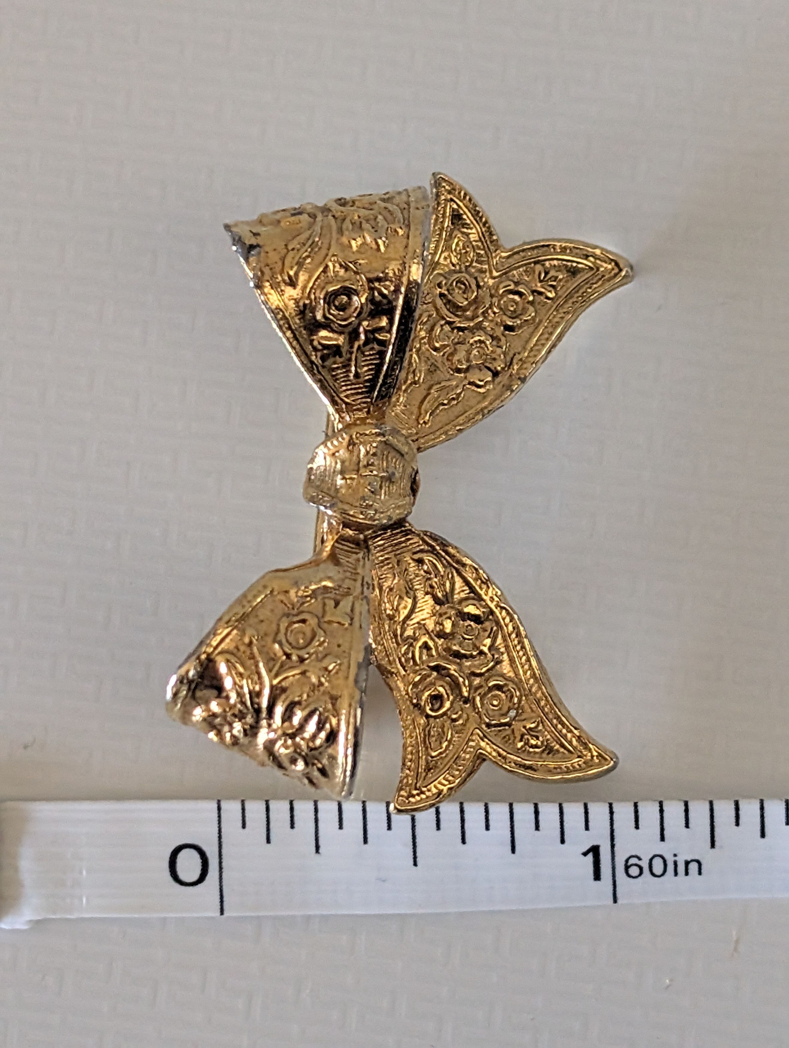 Other Carol Dauplaise Vintage Gold-Tone Filigree Bow Brooch Size ONE SIZE - 4 Thumbnail