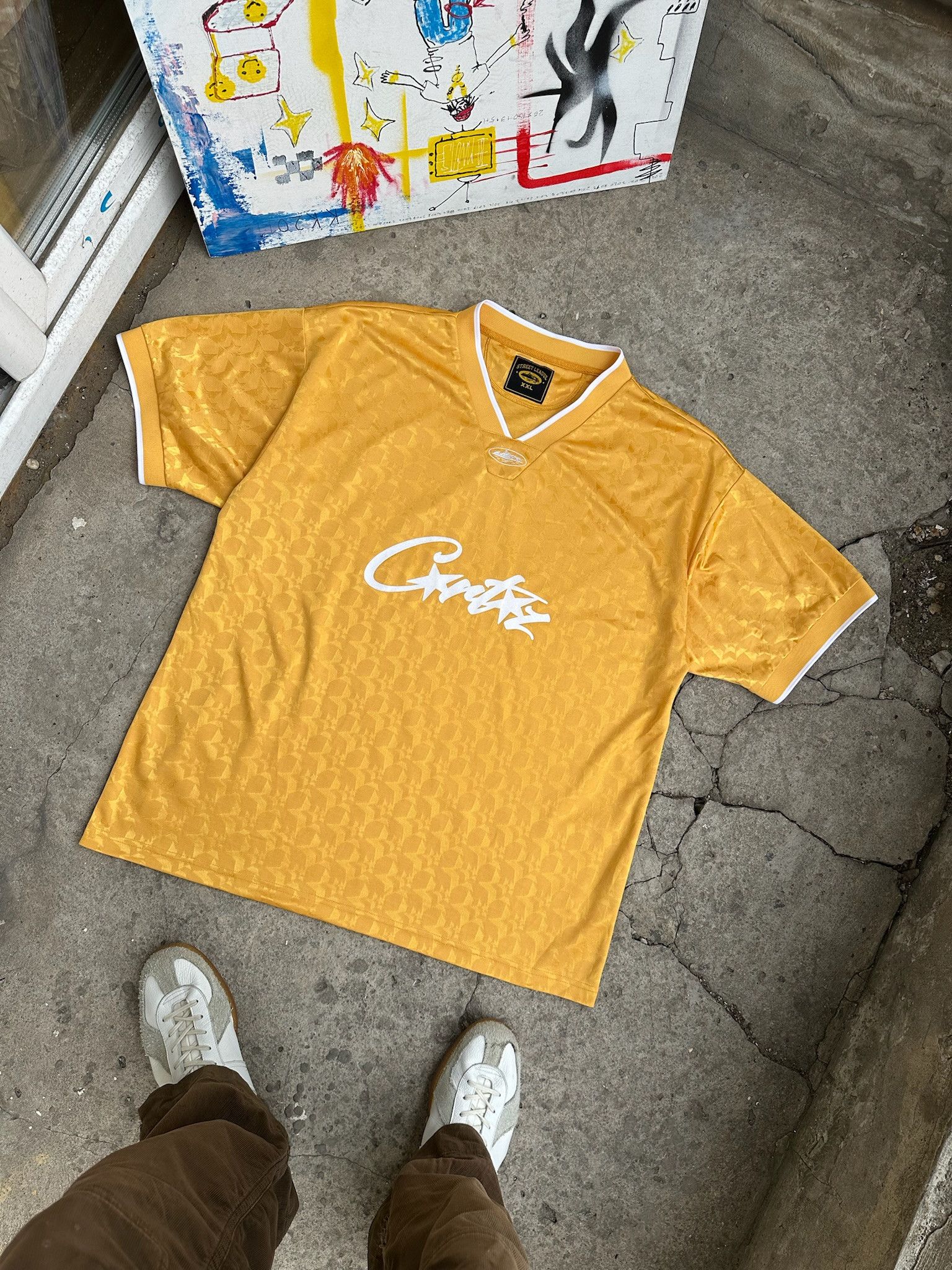Corteiz Cortez Street League Jersey Yellow Red Size US XXL / EU 58 / 5 - 3 Thumbnail