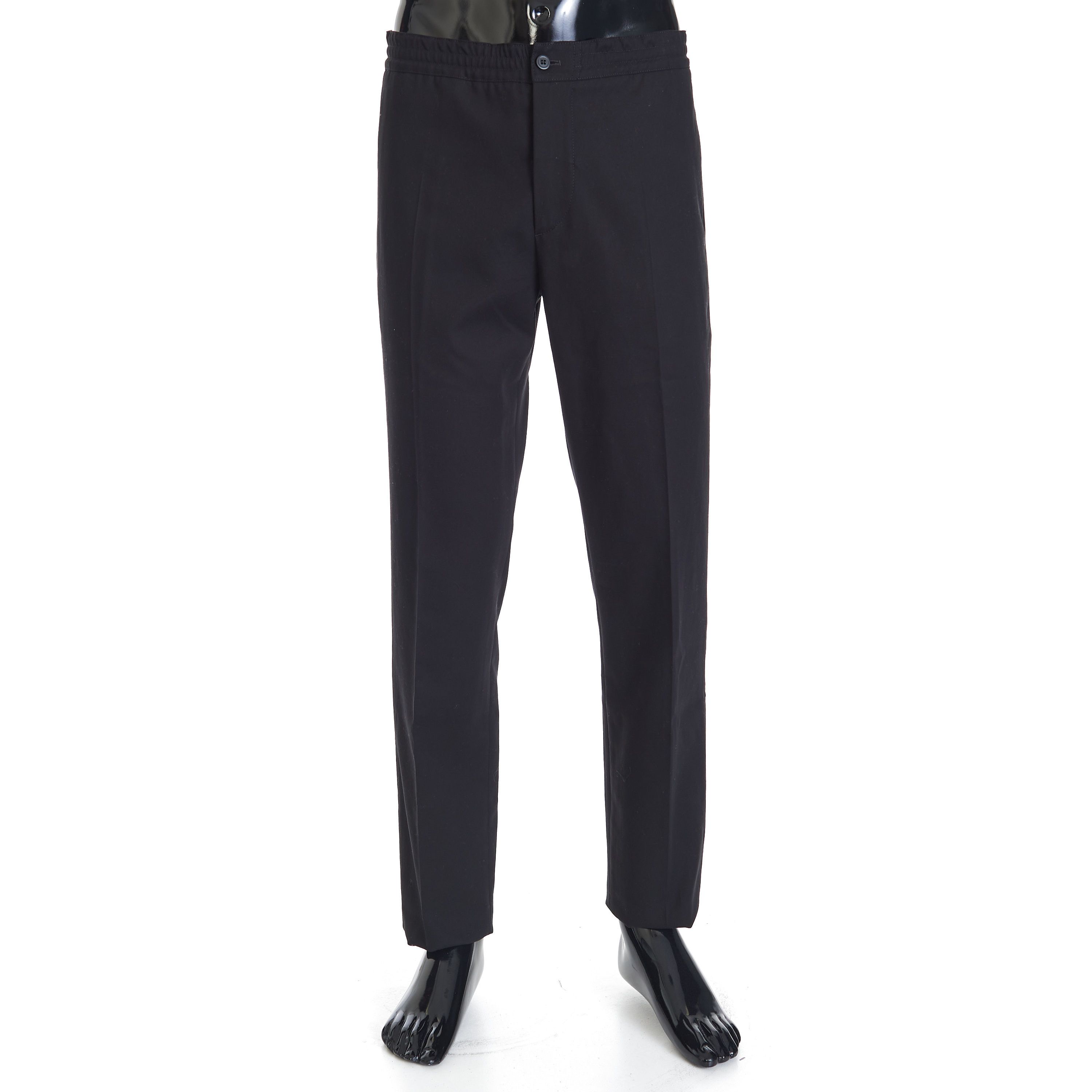 Berluti Drawstring Trousers In Black Cotton Size US 30 / EU 46 - 1 Thumbnail