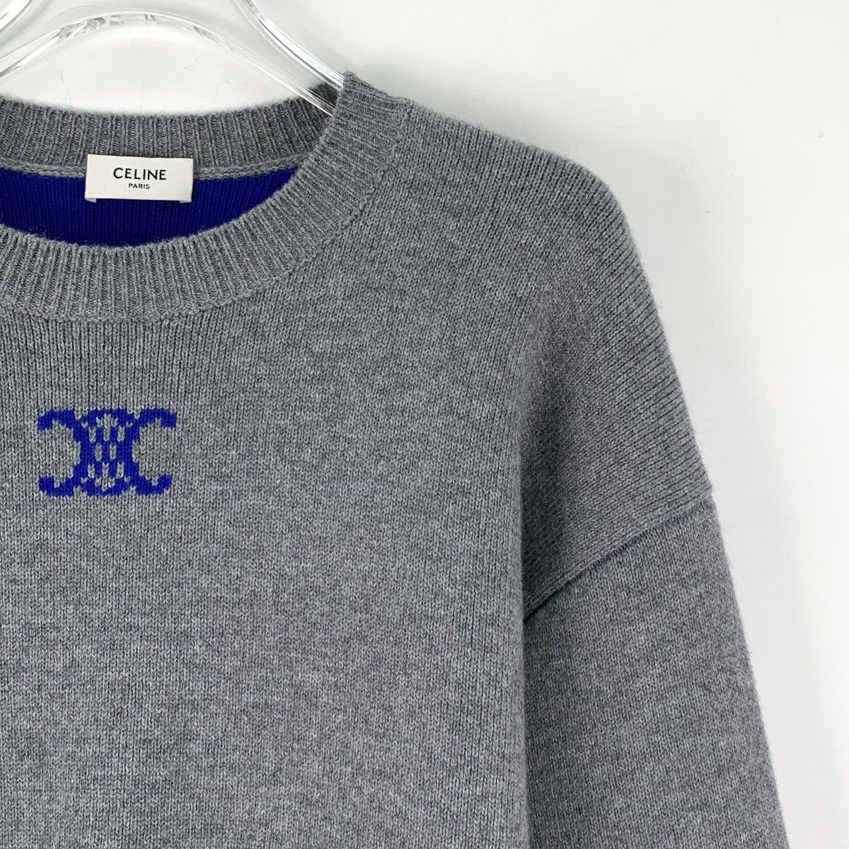 Celine Celine Grey Cashmere Long Sleeve Knit Sweater K26WX Size S / US 4 / IT 40 - 3 Thumbnail