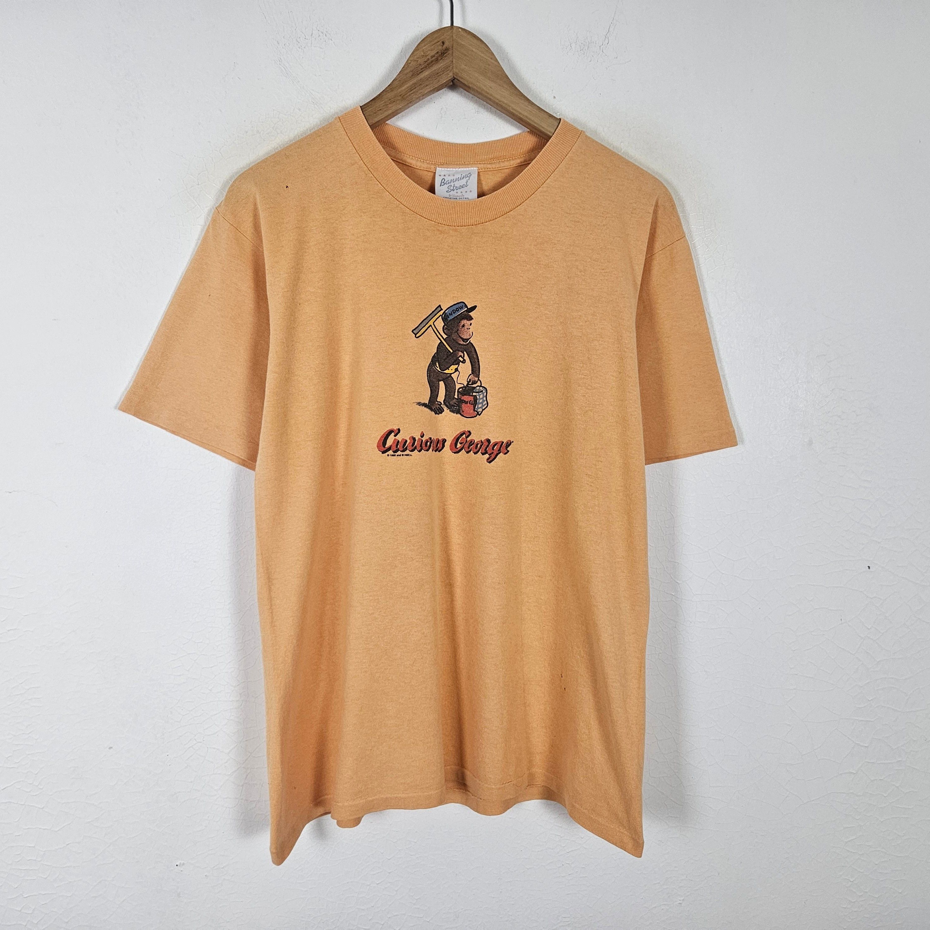 Vintage Vintage Curious George 90s American TV Kids Show shirt Size US M / EU 48-50 / 2 - 2 Thumbnail