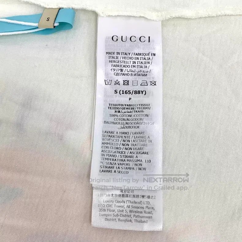 Gucci Gucci White logo letter logo printed cotton round-neck sho Size US S / EU 44-46 / 1 - 6 Thumbnail