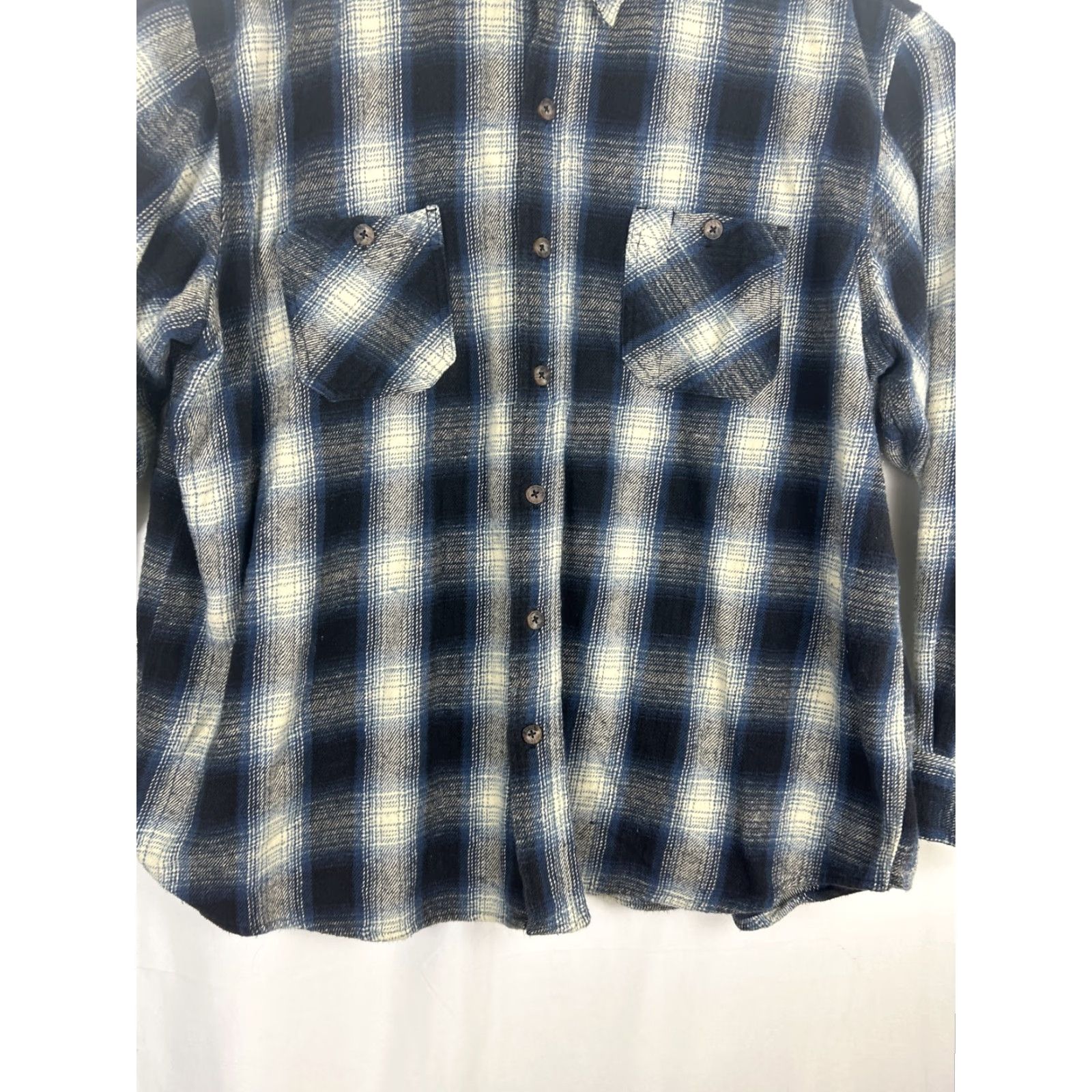 Vintage CE Schmidt Mens XXL Button-Down Shirt Blue Flannel 100% Cotton Long Sleeve Size US XXL / EU 58 / 5 - 5 Thumbnail