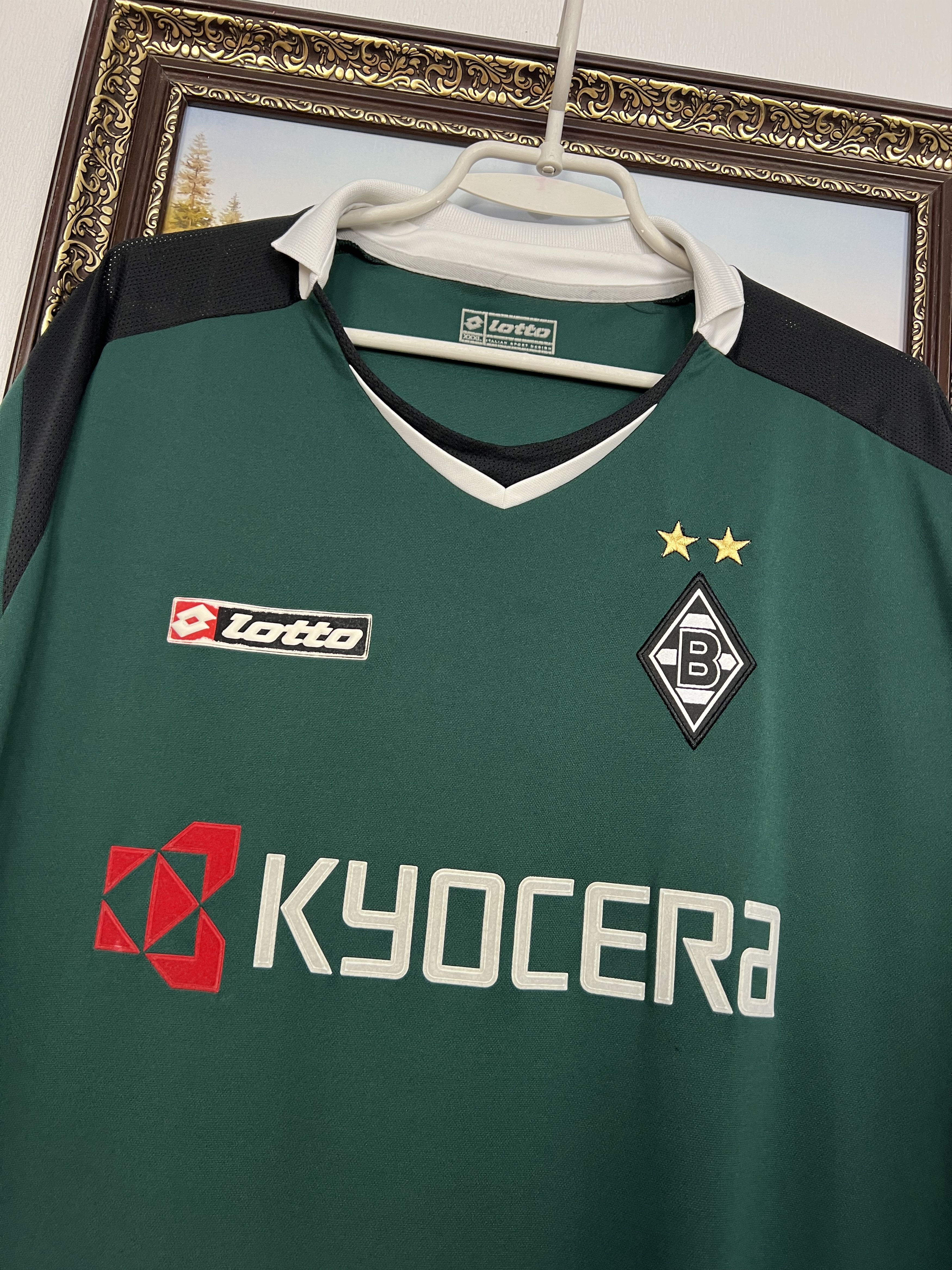 Lotto Sport Monchengladbach Home football shirt Soccer Jersey Trikot Size US XXL / EU 58 / 5 - 3 Thumbnail