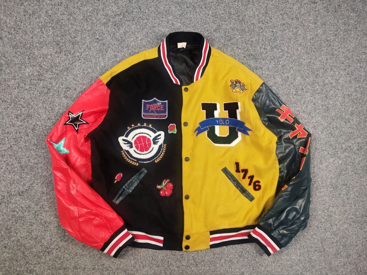 Vintage Smoke Rise Vintage Latermane Varsity Patch Bomber Jacket Size US L / EU 52-54 / 3 - 9 Thumbnail