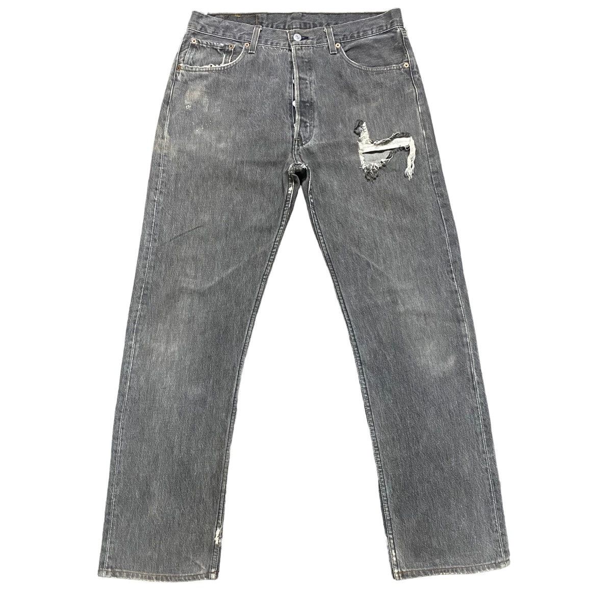 Levi's Vintage 90s Levis 501 Distressed Jeans Size US 33 - 1 Thumbnail