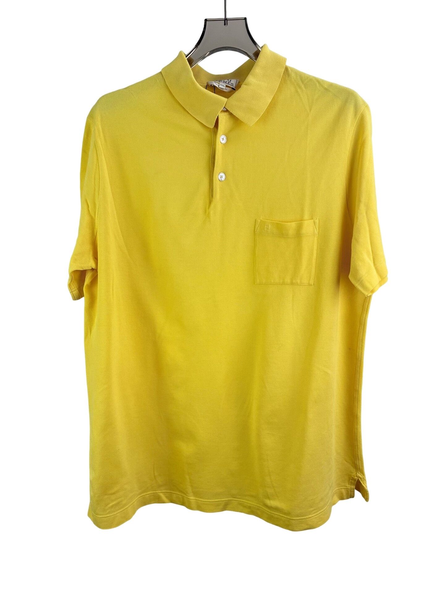 Hermes Hermes Yellow Cotton Polo Shirt 3XL Size US XXL / EU 58 / 5 - 1 Thumbnail