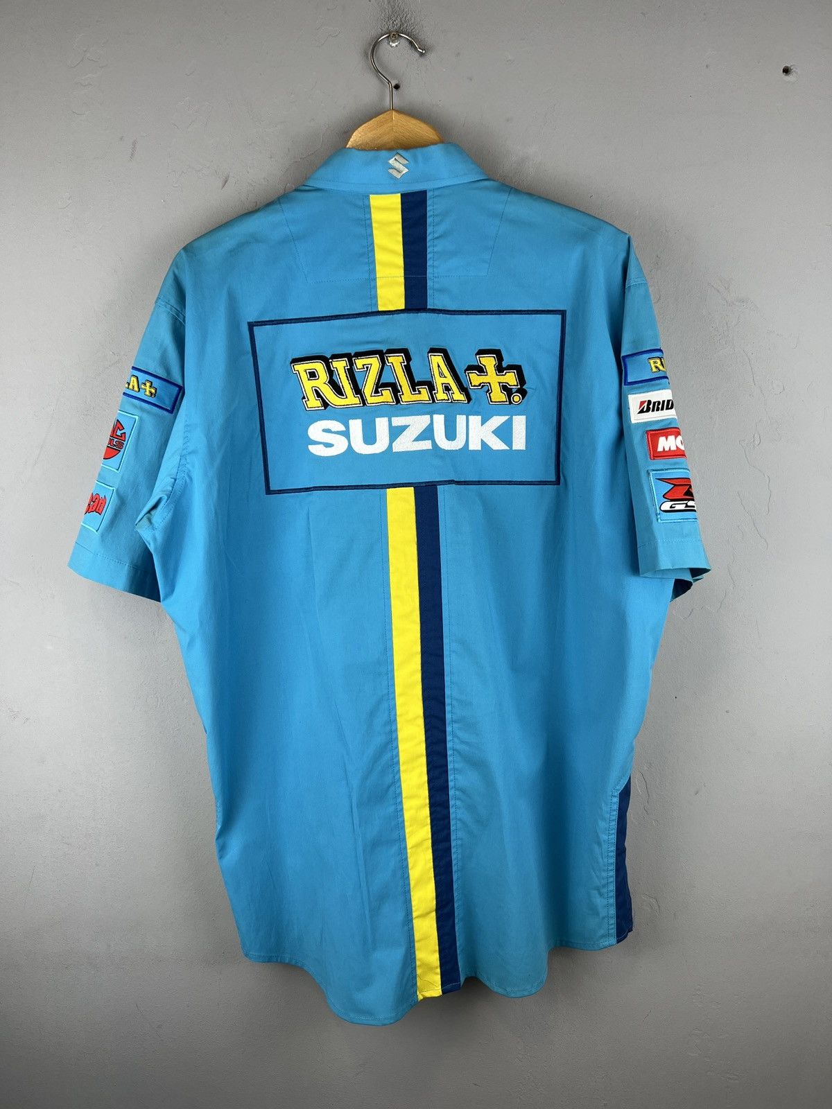 Vintage SUZUKI MOTOSPORT RUZLA + RACING MOTO GP WORKWEAR TEAM SHIRT Size US XL / EU 56 / 4 - 2 Thumbnail