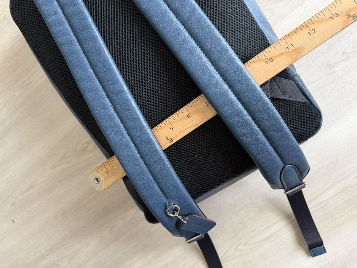 Coach Coach Charles Slim Backpack Navy Leather Used Backpack Bag Size ONE SIZE - 9 Thumbnail