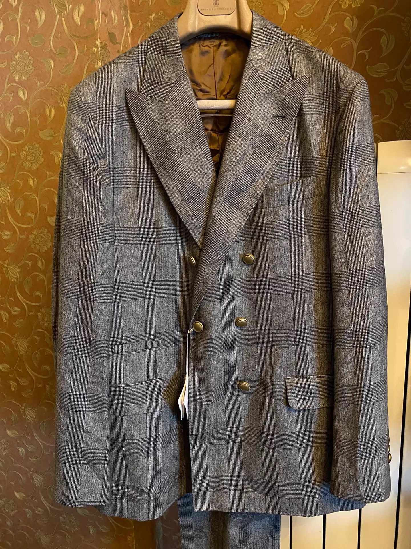 Brunello Cucinelli BRUNELLO CUCINELLI Double-Breasted Old Money Suit 50 Size 50R - 2 Thumbnail