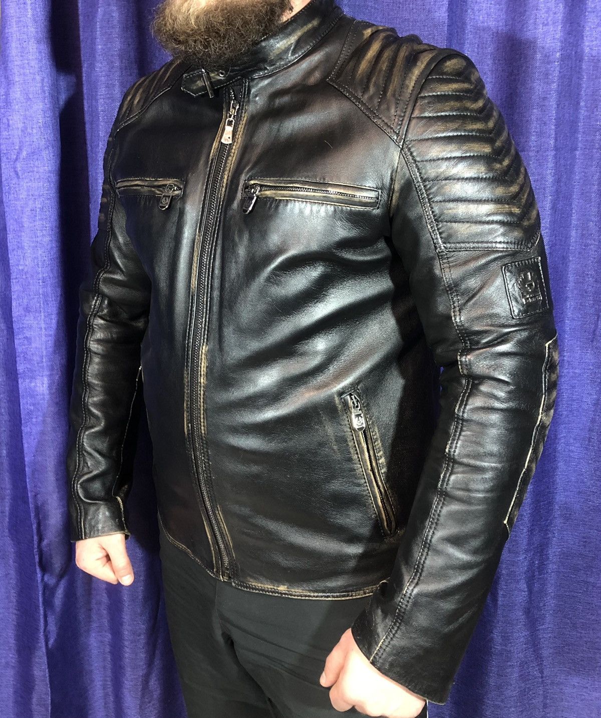 Belstaff Leather Jacket Luxury Racing biker