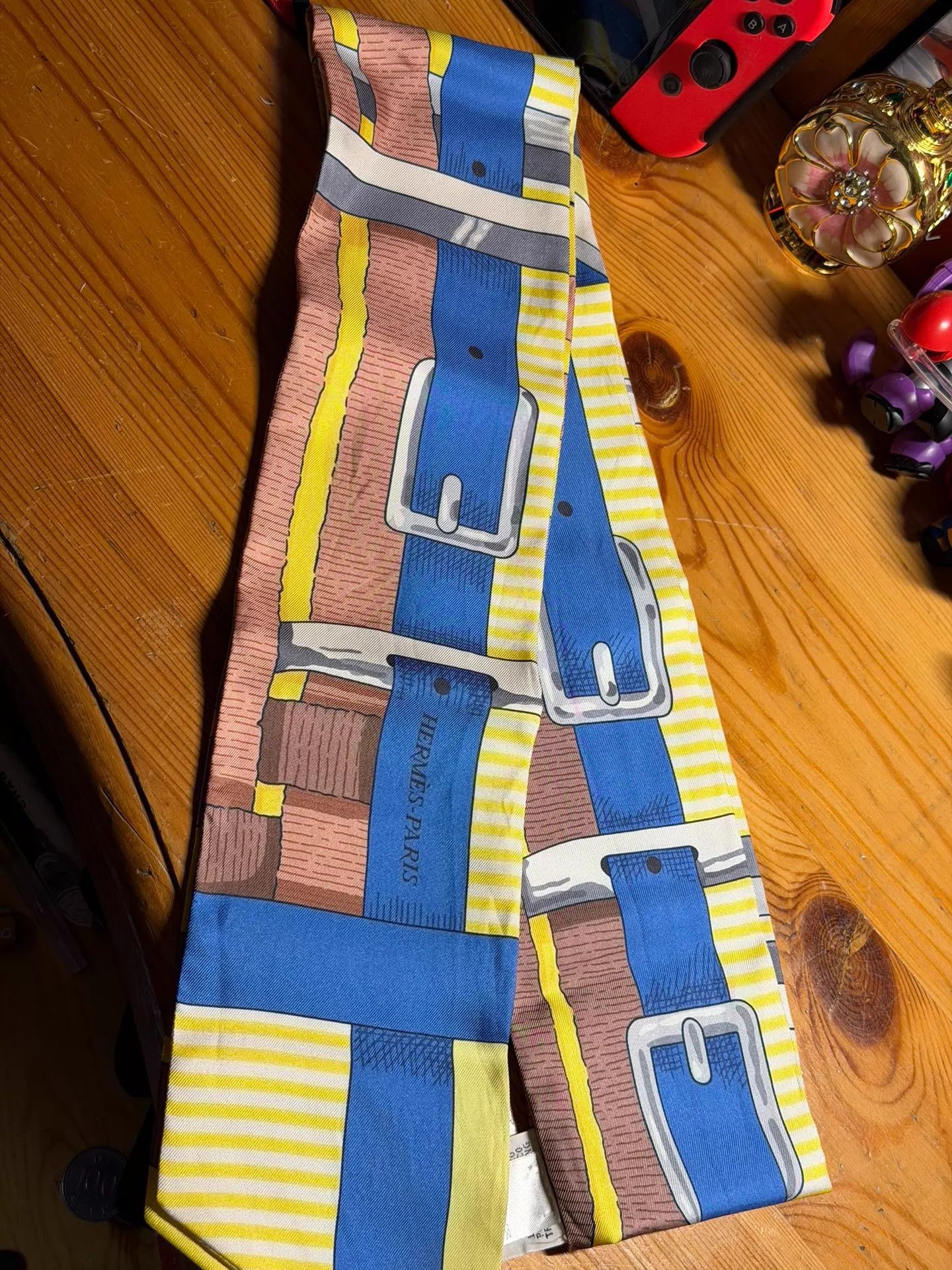 Hermes Hermes Twilly Maxi Slim 100% Silk Strap/Scarf Size ONE SIZE - 1 Thumbnail
