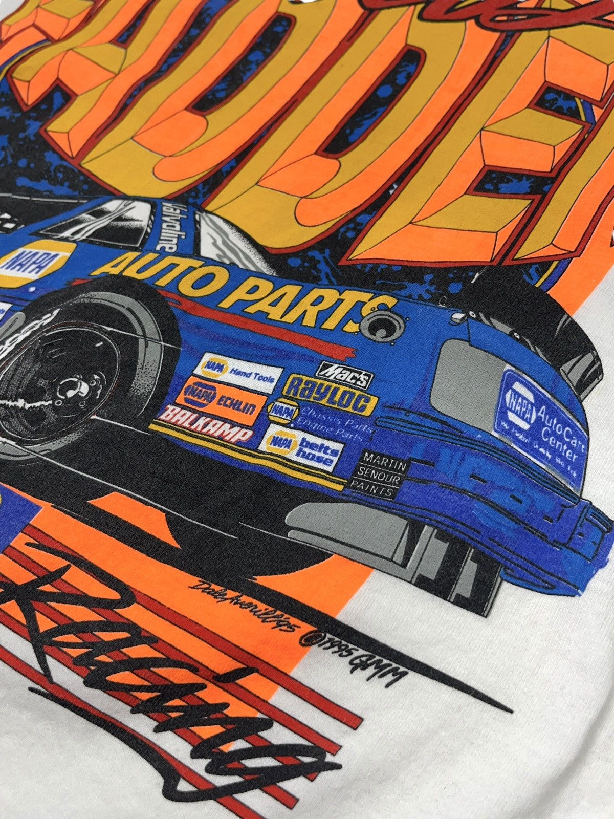 Vintage Vintage 1995 Stub Fadden Team Napa Racing T-shirt Size US XL / EU 56 / 4 - 6 Thumbnail