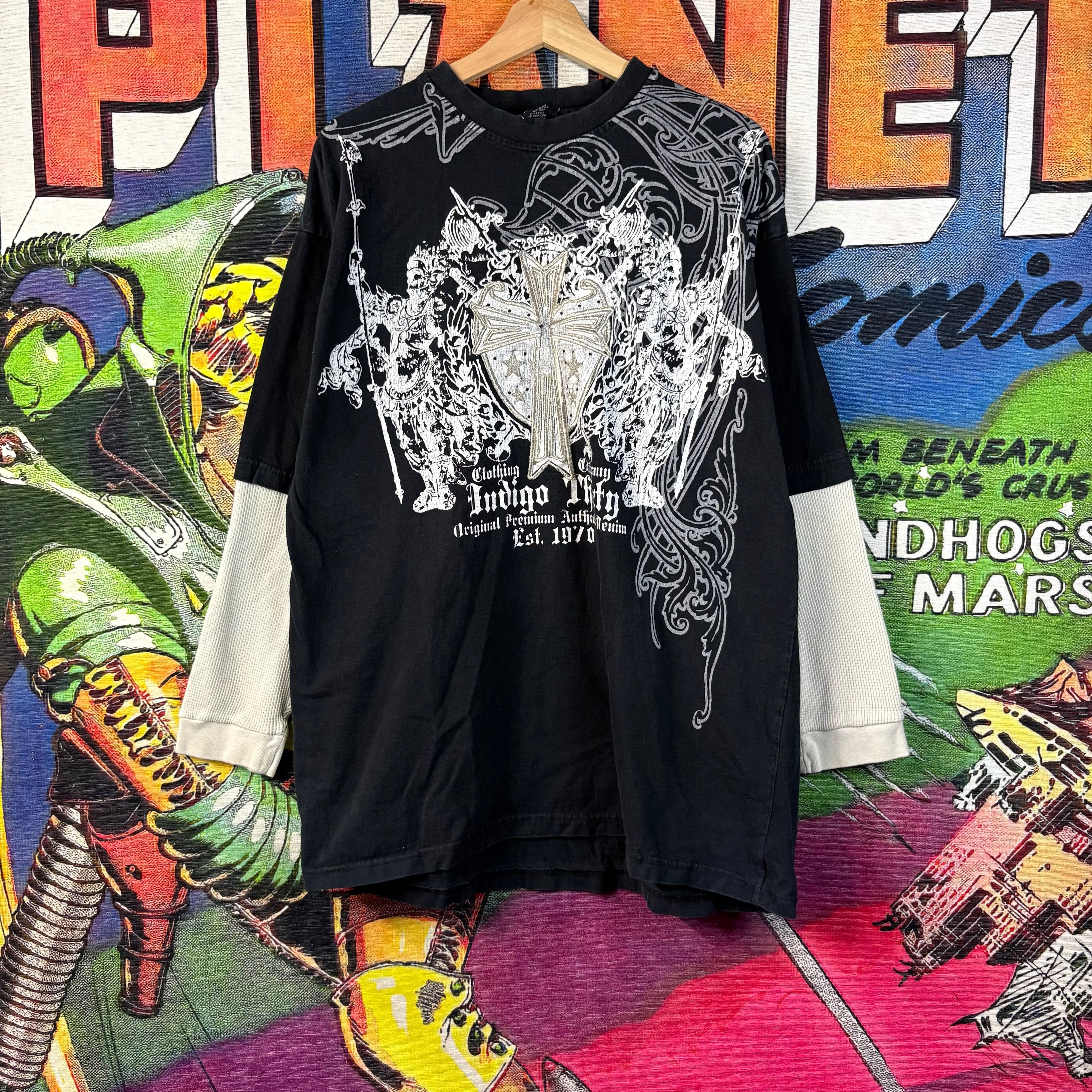 Other Y2K Goth Tattoo Style Double Layered Long Sleeve Tee Size 2X Size US XXL / EU 58 / 5 - 1 Thumbnail