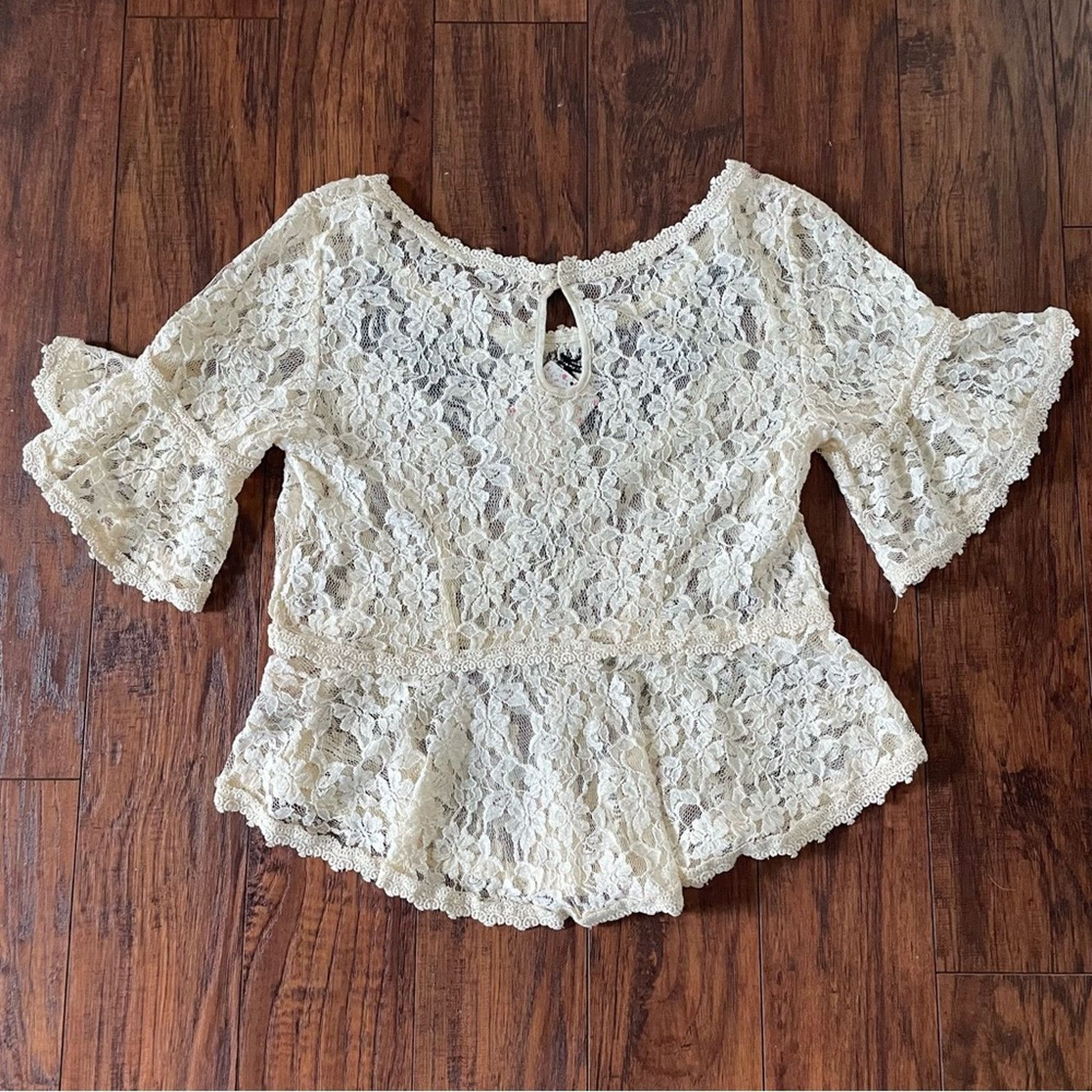 Free People Free People Lace Top M Size M / US 6-8 / IT 42-44 - 4 Thumbnail