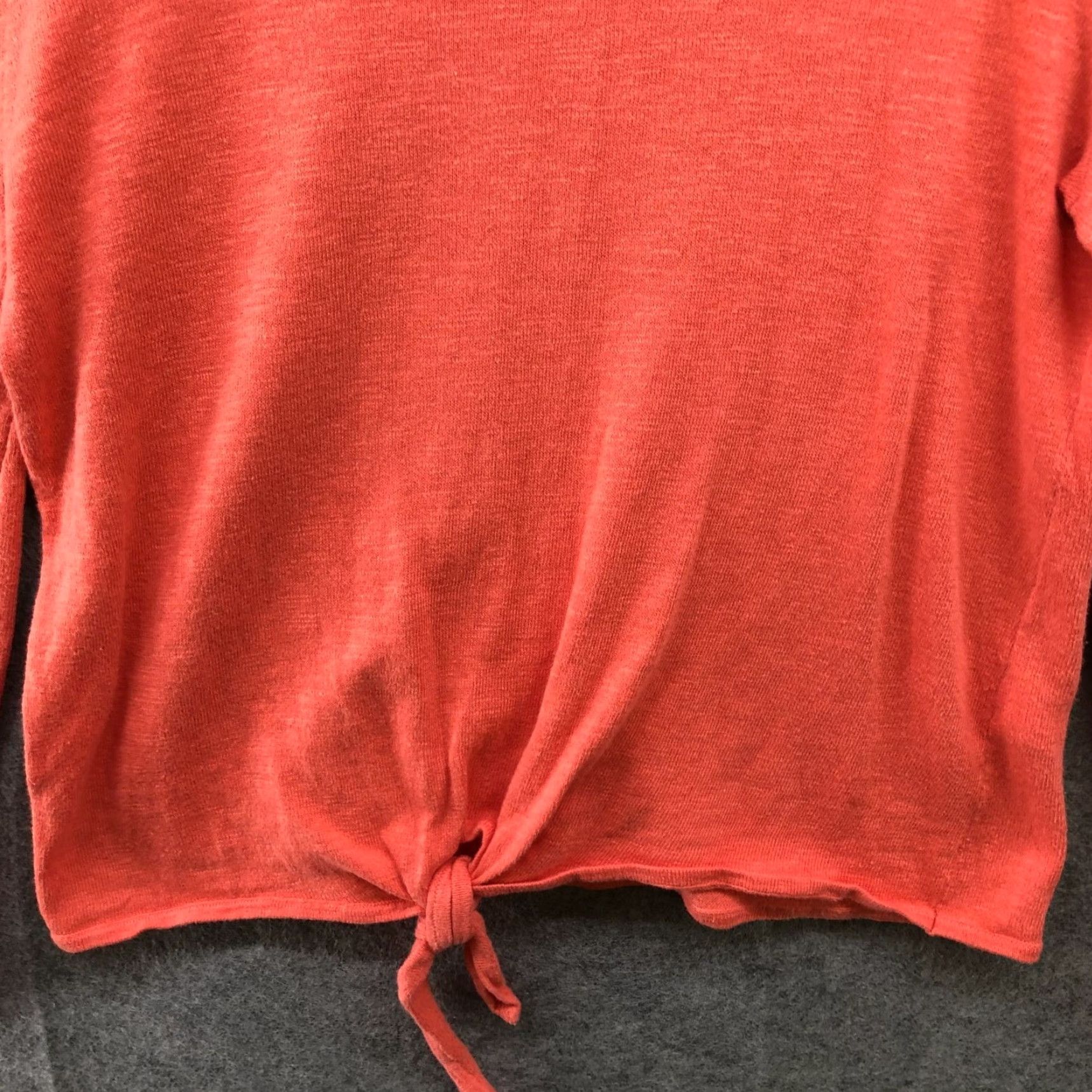 J.Crew J.CREW Lightweight Sweater Coral S Tie Front Knit Top Wide Sleeve Womens S Pullover Knit Beach Casual Round Neck 3/4 Sleeve Cotton Blend Size S / US 4 / IT 40 - 4 Thumbnail