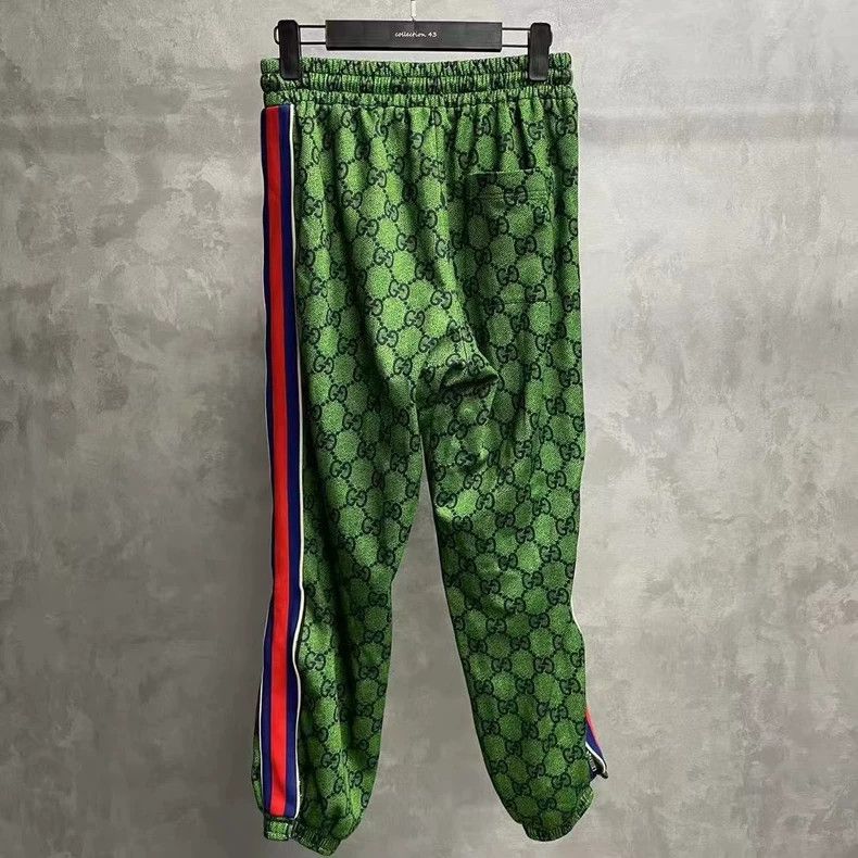 Gucci Gucci Size S Green decorative webbing logo full print plain Size US 30 / EU 46 - 5 Thumbnail
