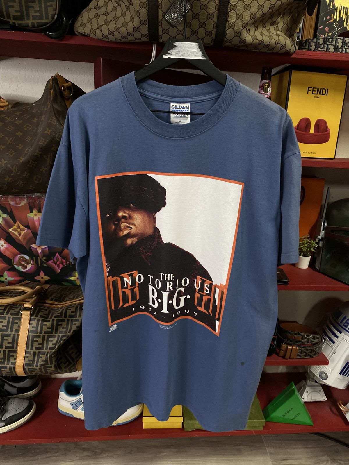 Vintage Vtg 90’s Biggie Smalls T-Shirt Notorious B.I.G Rap Tee XL Size US XL / EU 56 / 4 - 1 Thumbnail
