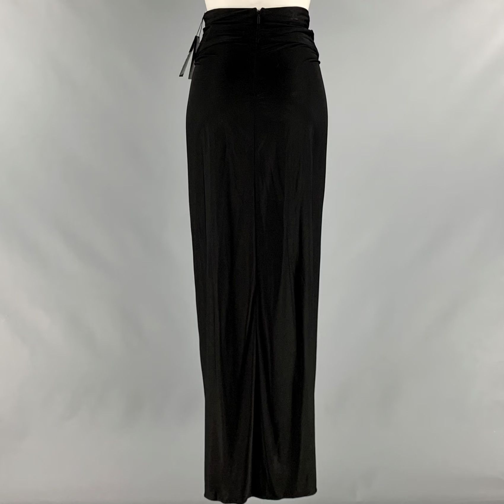Yves Saint Laurent SAINT LAURENT Black Jersey Long Skirt Size 2 Maxi Women Italy Size XS / US 0-2 / IT 36-38 - 3 Thumbnail