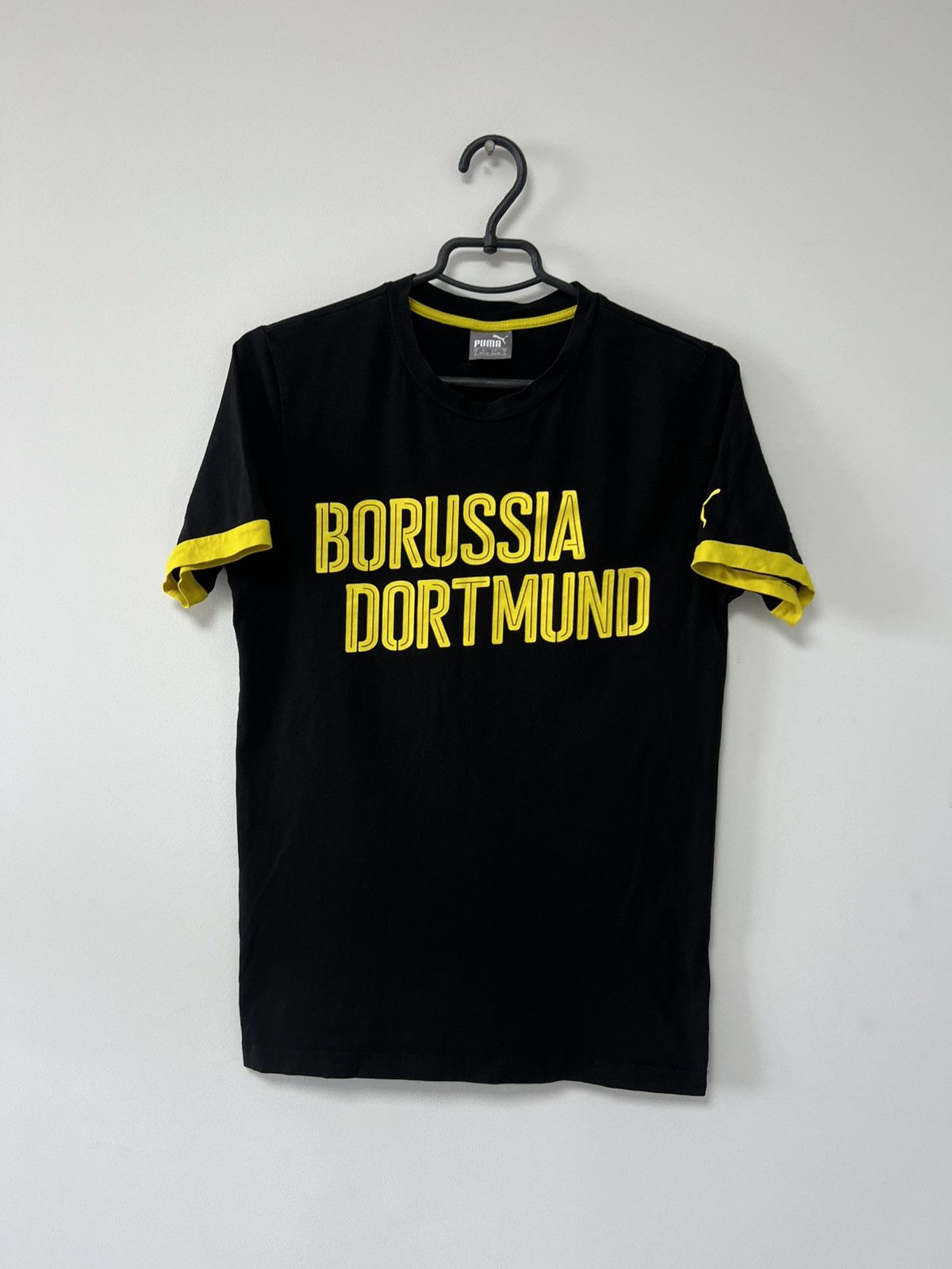 Puma Borussia Dortmund Training T shirt Cotton BVB Puma Black S Size US S / EU 44-46 / 1 - 2 Thumbnail