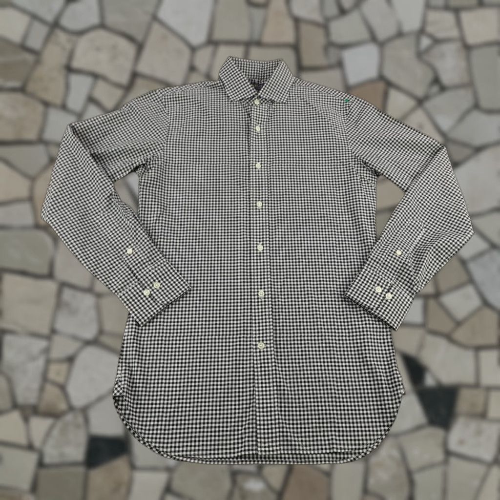 Polo Ralph Lauren VINTAGE Polo Ralph Lauren Shirt Small Black Plaid Slim Fit Cotton Stretch Long Sleeve Button-Up Mens Size US S / EU 44-46 / 1 - 1 Thumbnail